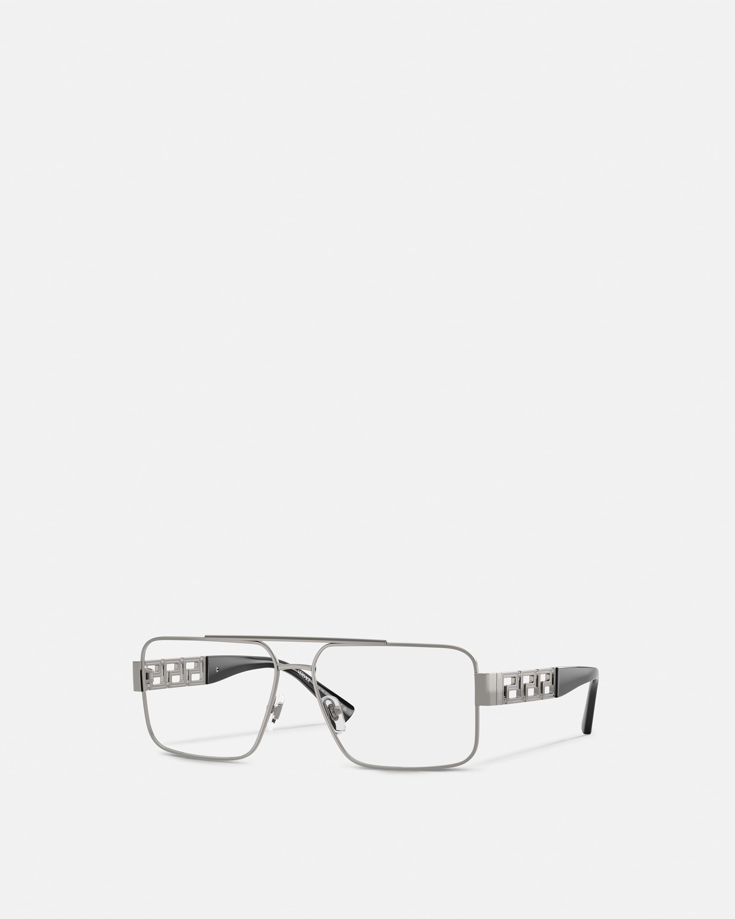 Versace Greca Lunettes Navigateur In Silver