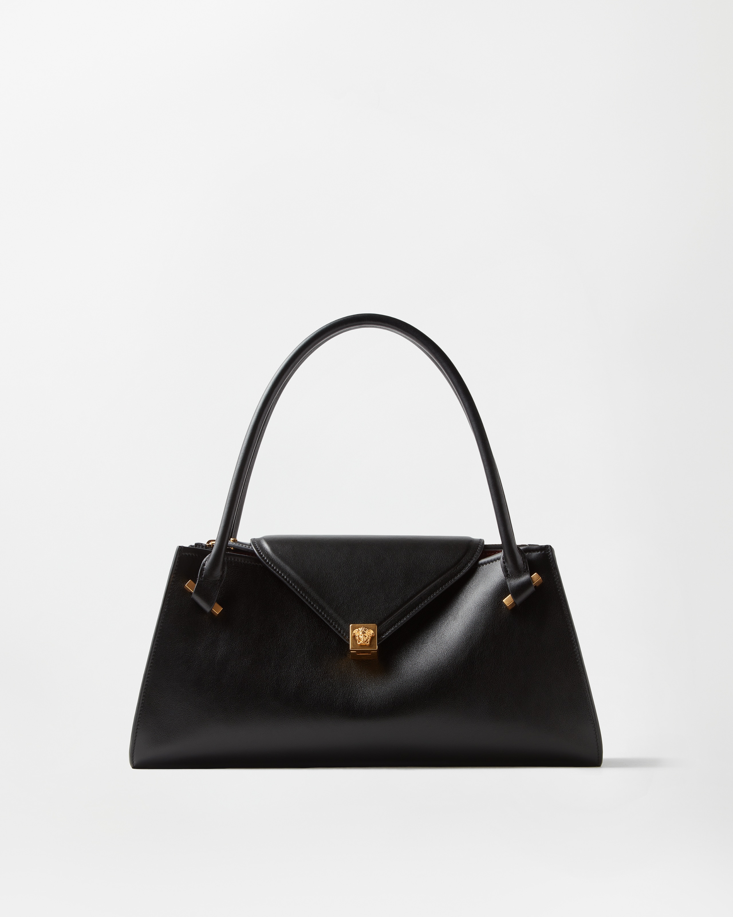 Versace Severine Leather Shoulder Bag In Black