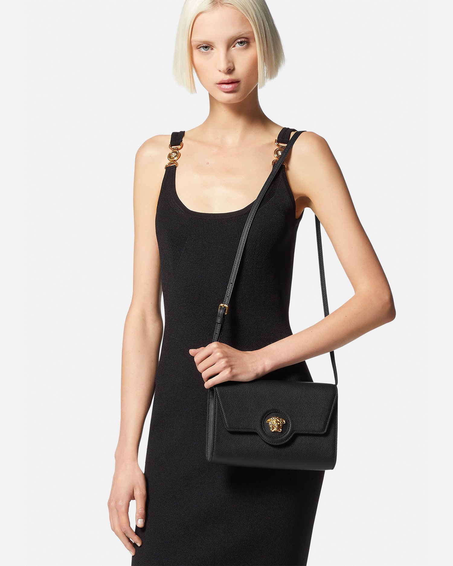 La Medusa Small Leather Crossbody Bag