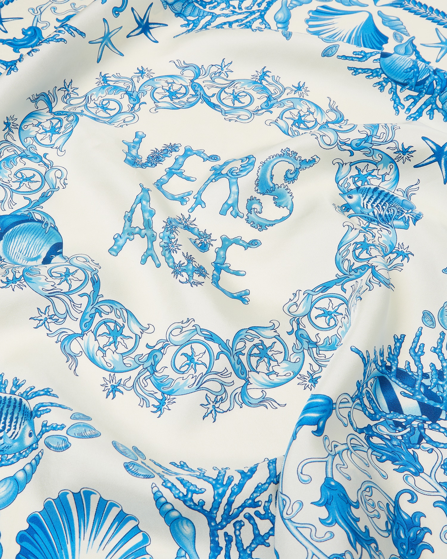 Underwater Barocco Large Silk Foulard 35.4