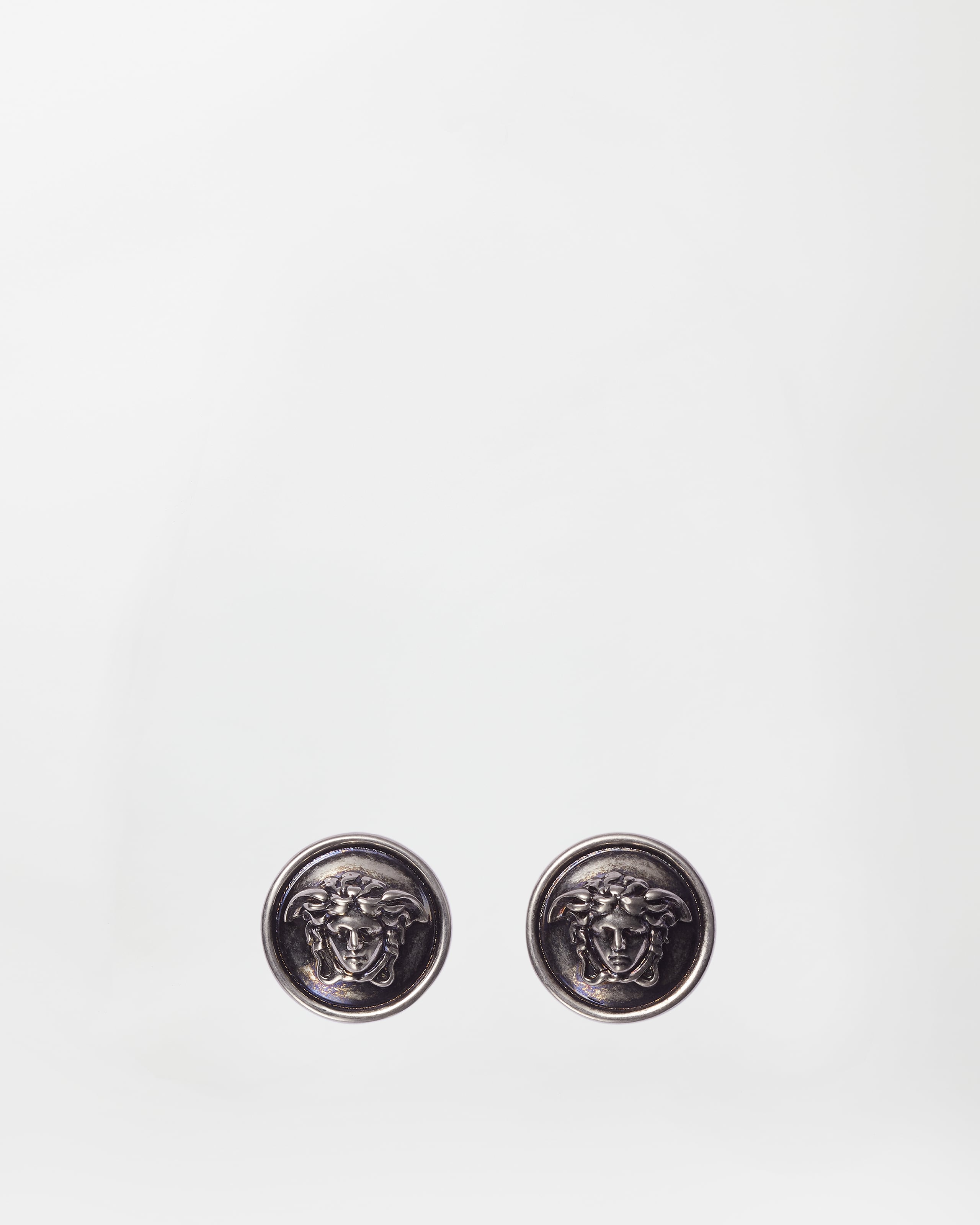 Versace Medusa Earrings In Silver