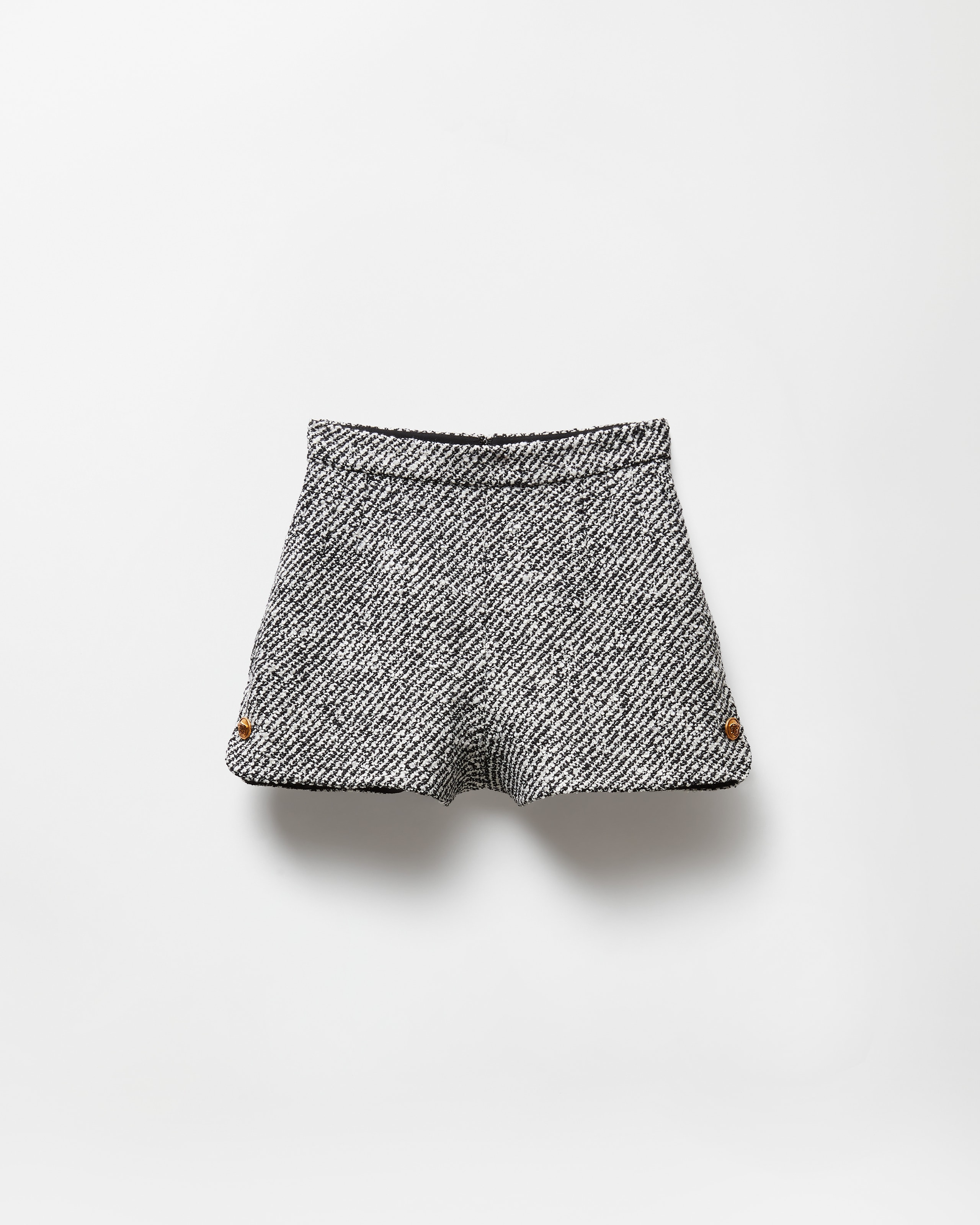パンツ Twinkle Wool Boucle Shorts herlipto S Wool Bouclé Shorts Gray | VERSACE US