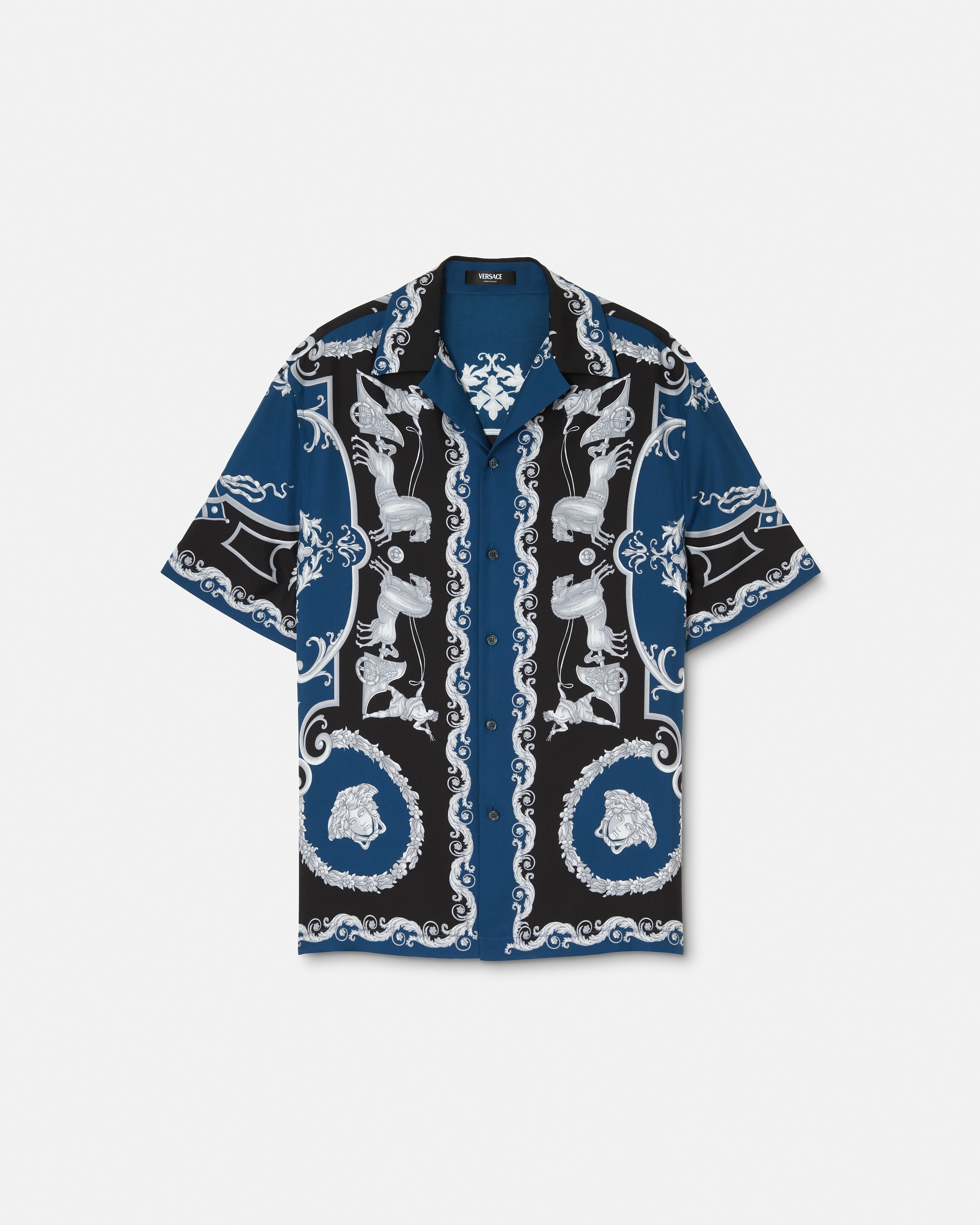 Printed Silk Twill Slim Shirt