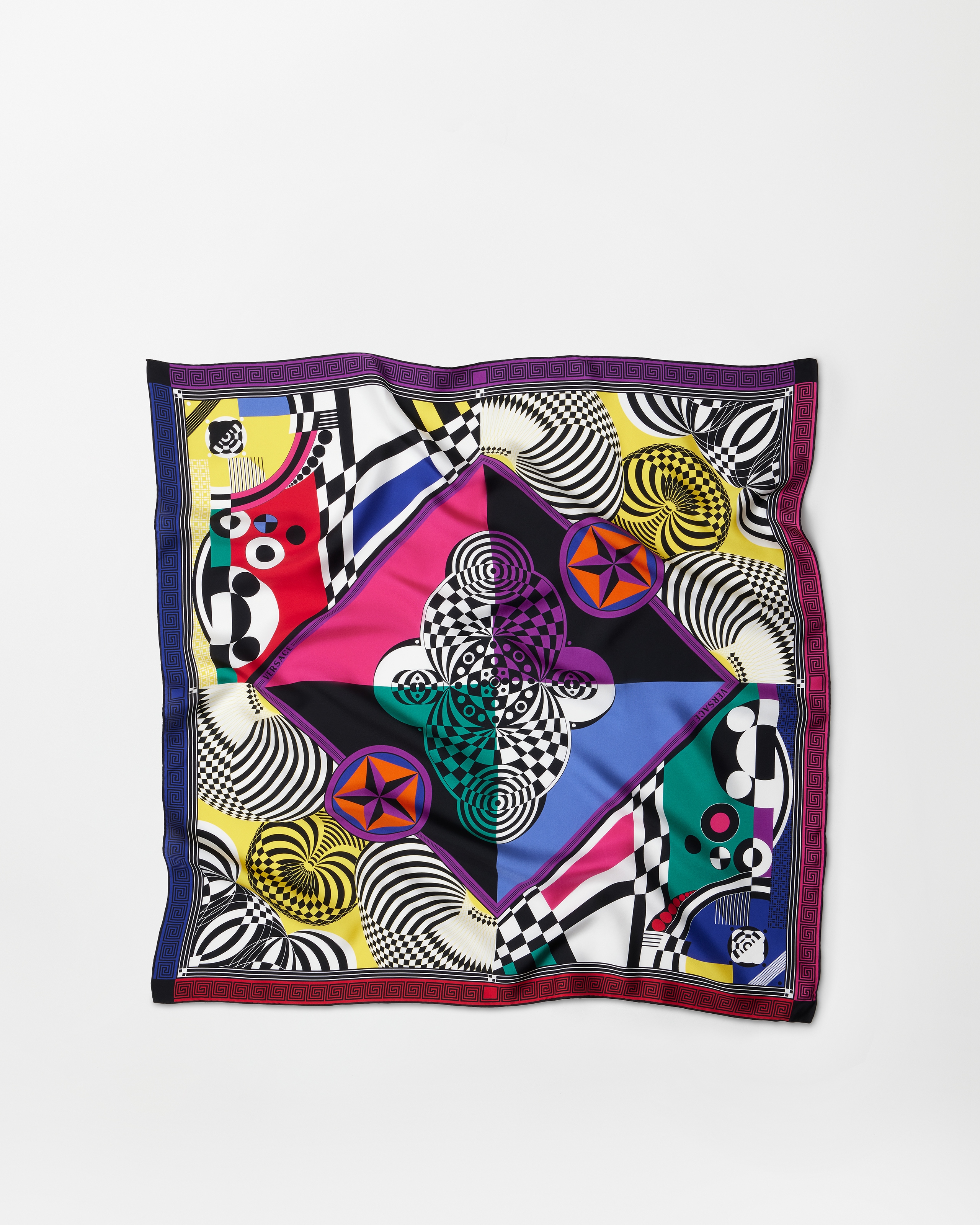 Versace Printed Silk Twill Scarf 90 Cm