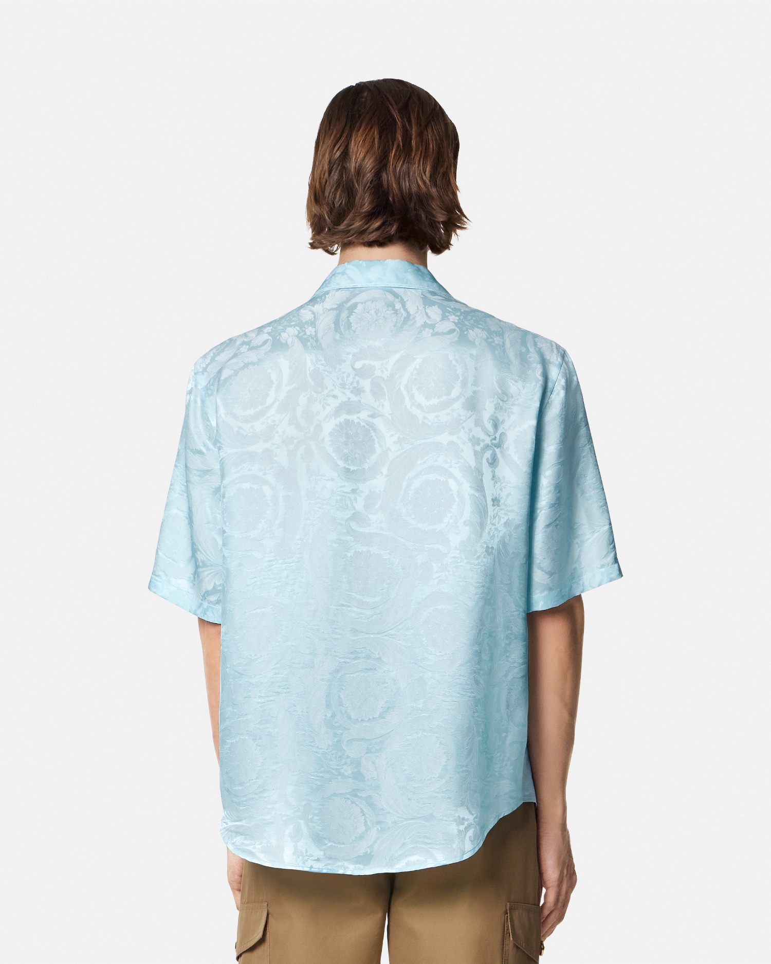 Barocco Jacquard Silk-Blend Shirt