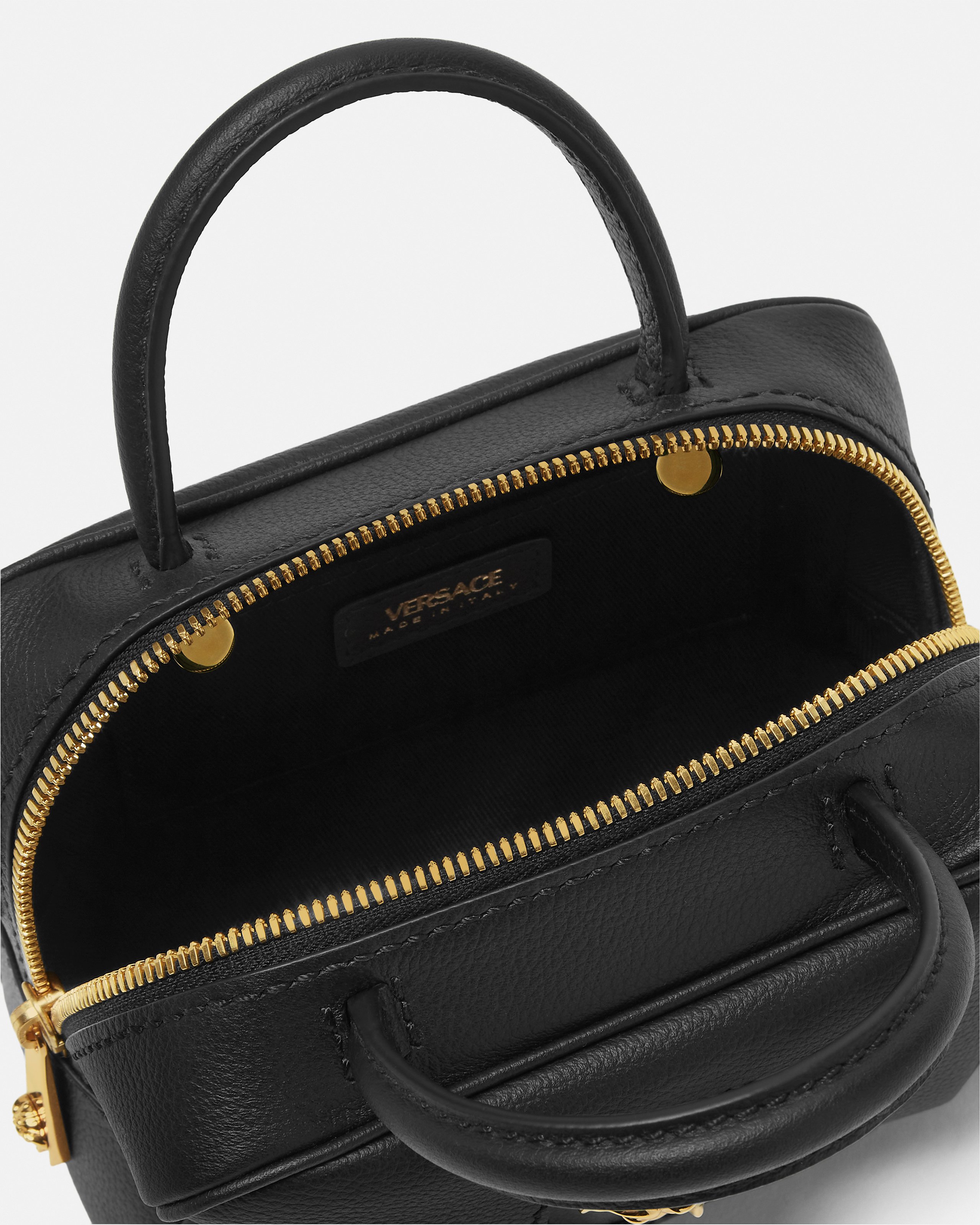 La Medusa Leather Mini Boston Bag