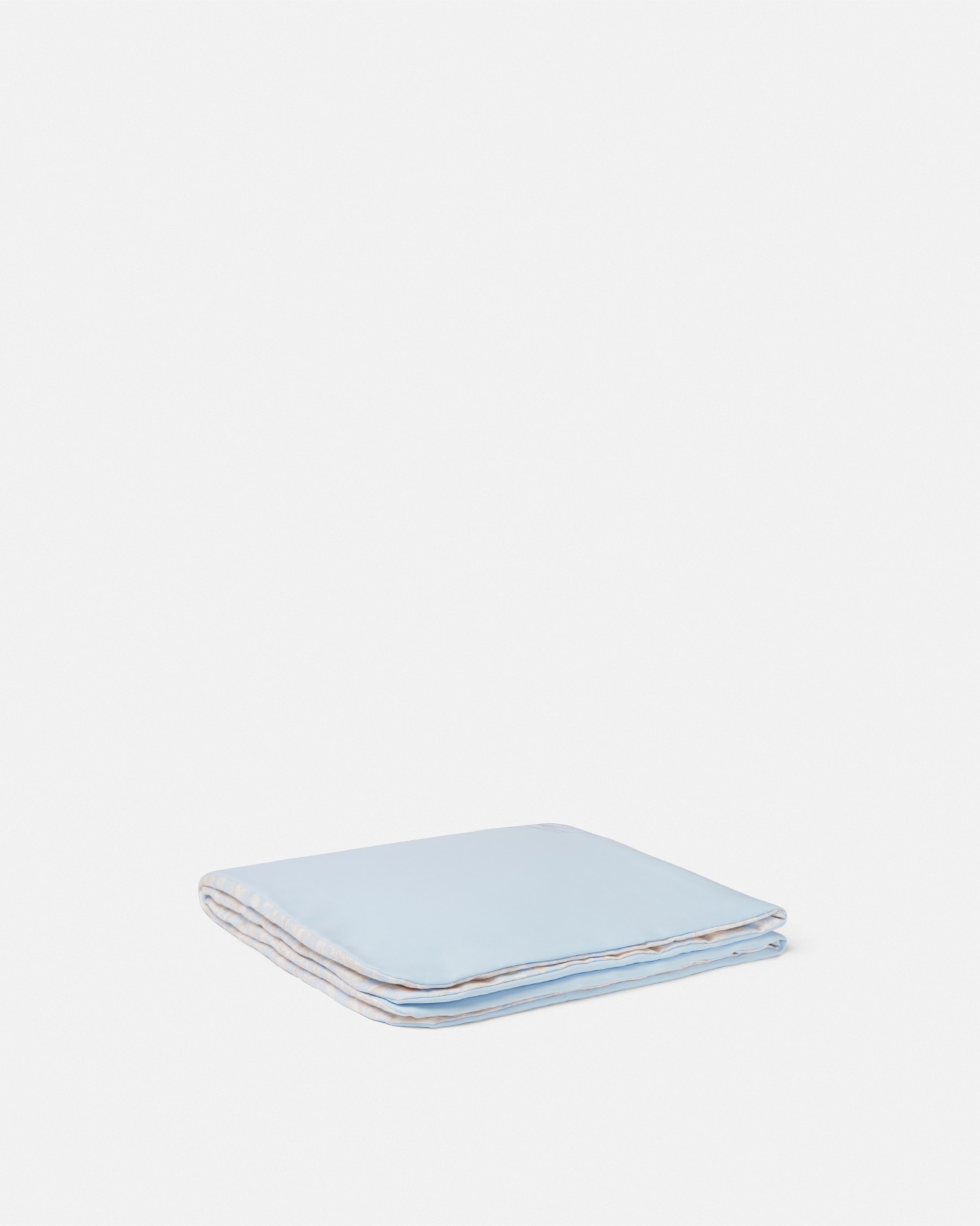 Versace Medusa Padded Baby Blanket In Light Blue