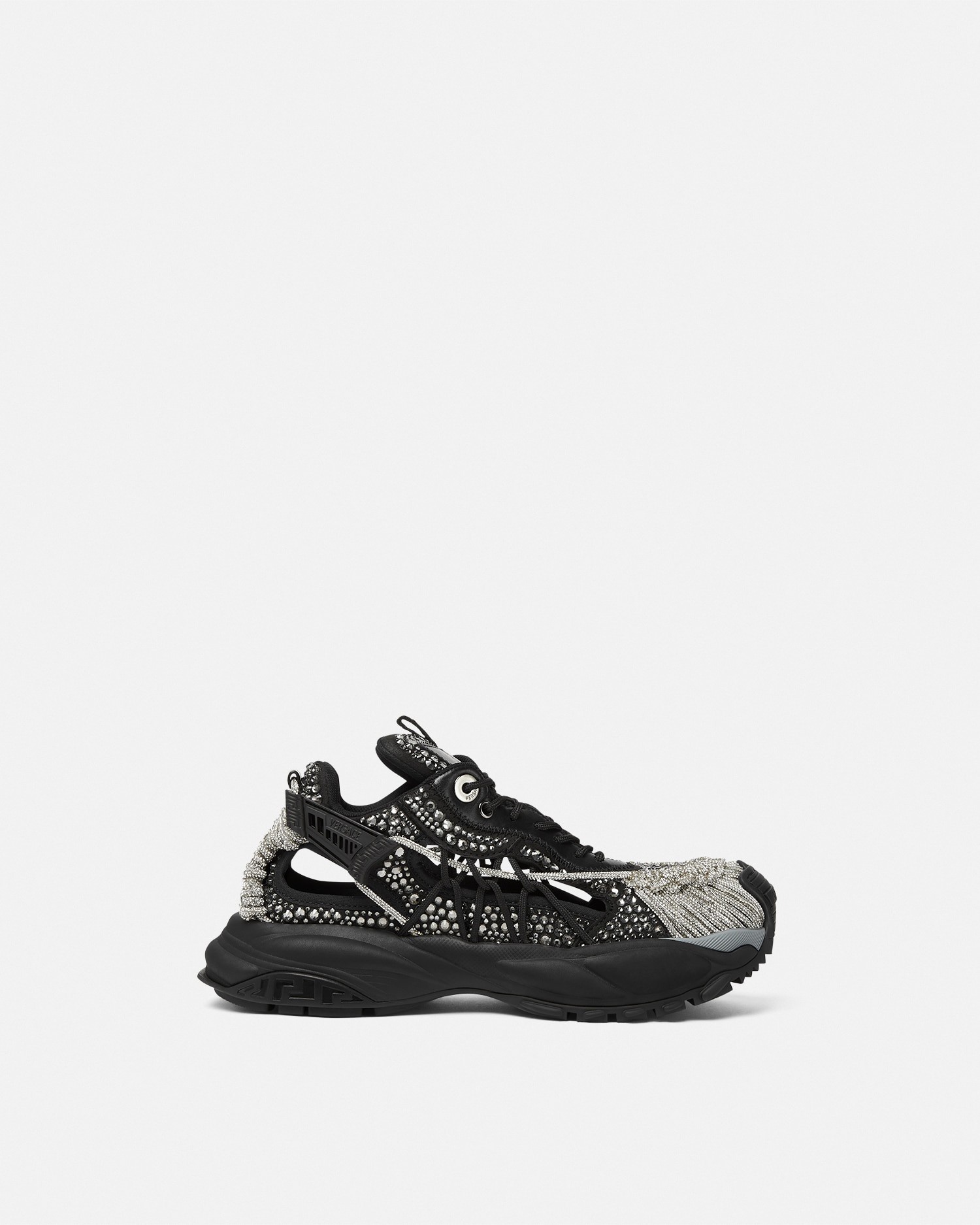 Versace Mercury M_vs_01 Baskets À Cristaux In Black
