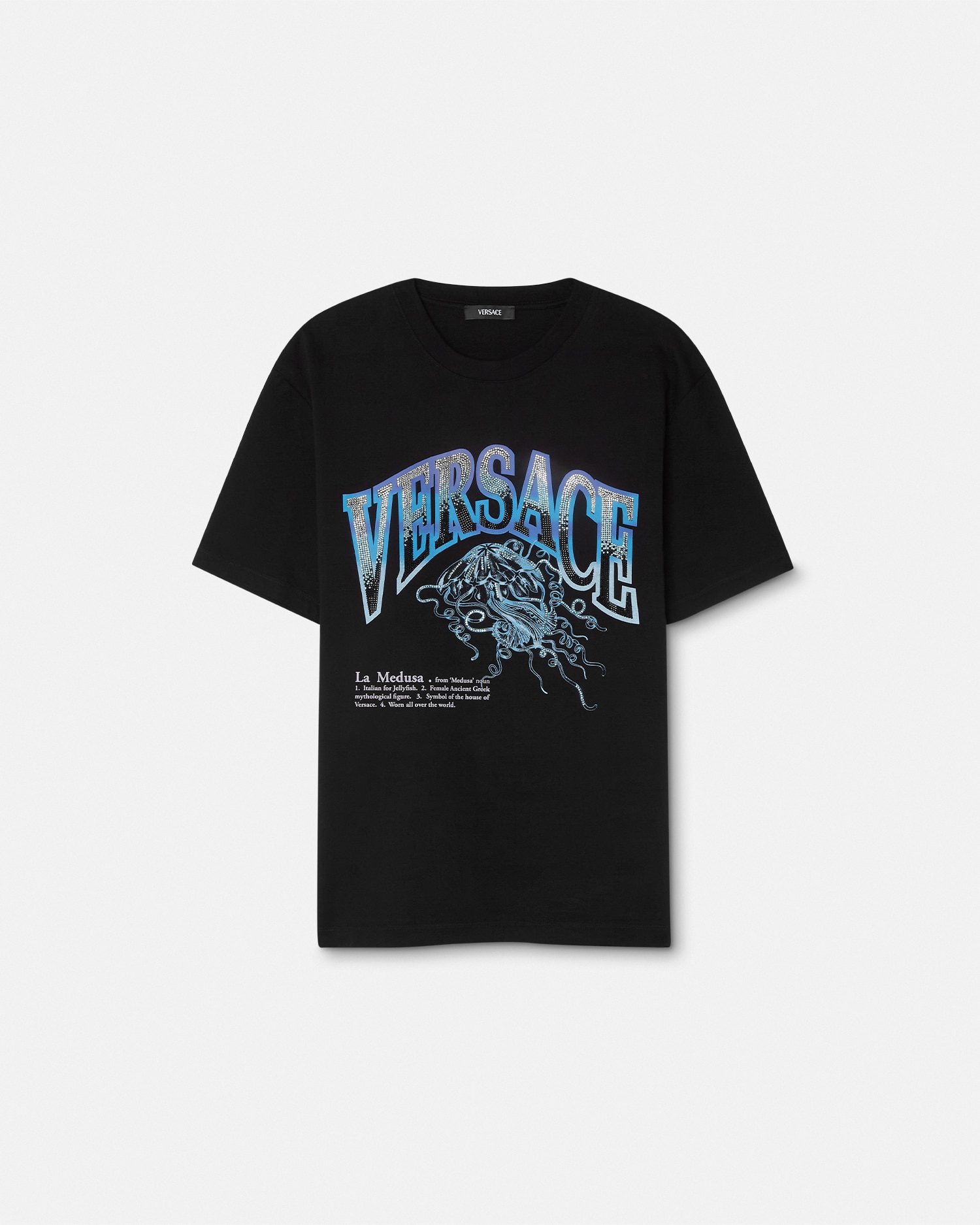 Versace T-shirt La Medusa Varsity Avec Cristaux