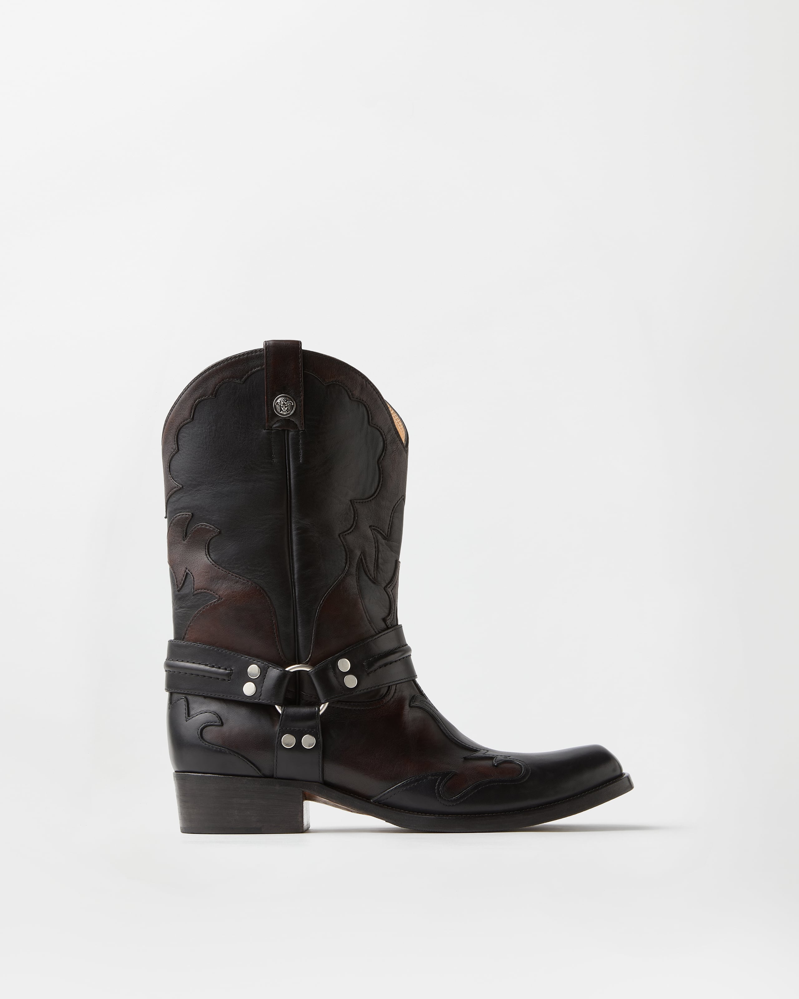 Versace Sylvester Santiags En Cuir