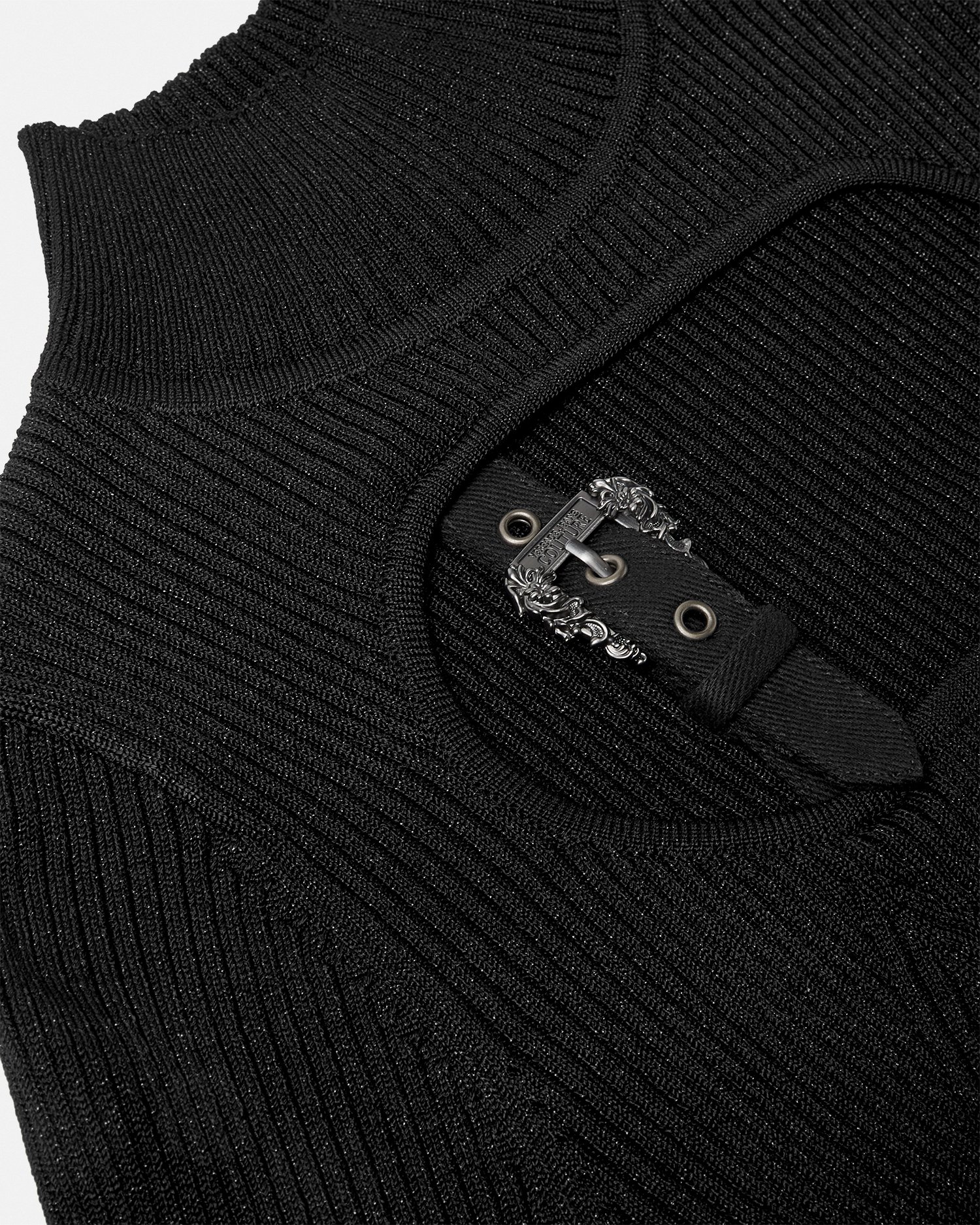 Baroque Buckle Ribbed Top