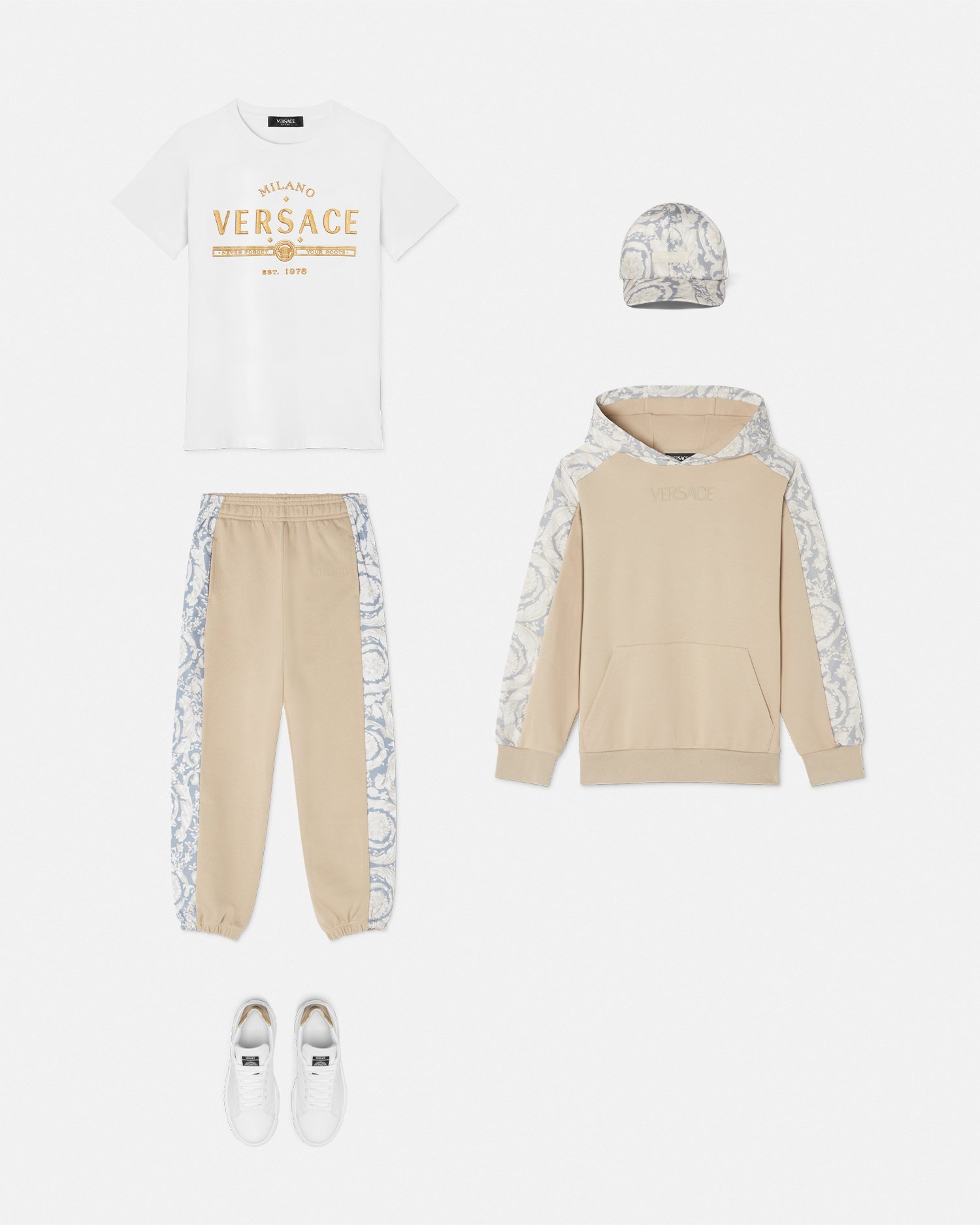 Barocco Kids Paneled Hoodie