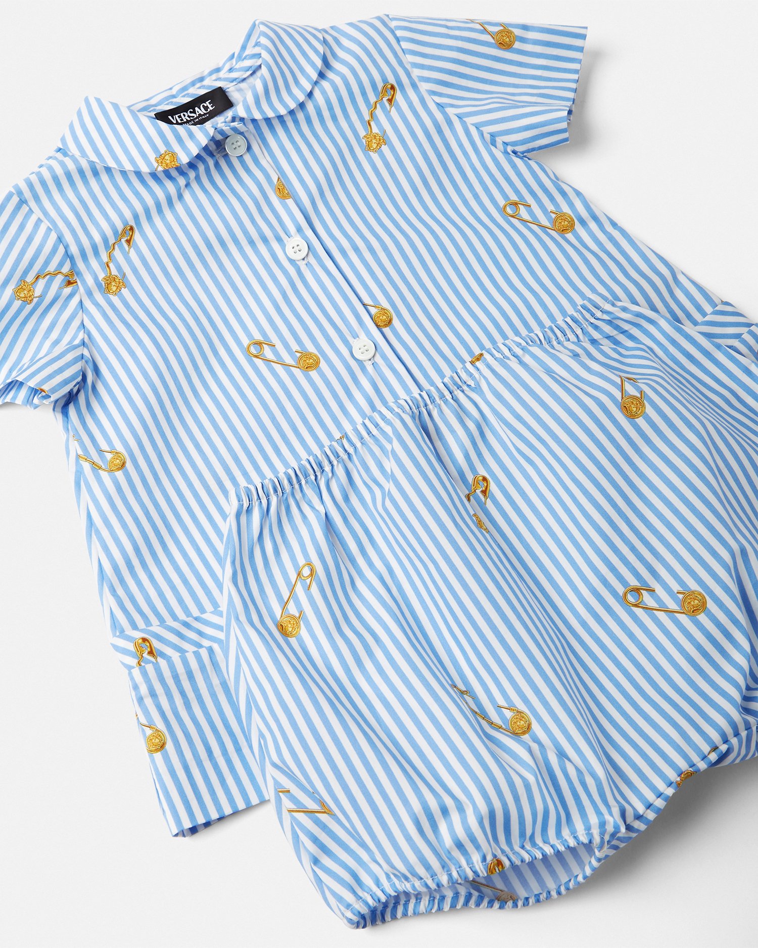 Pinstripe Pin Baby Dress Set