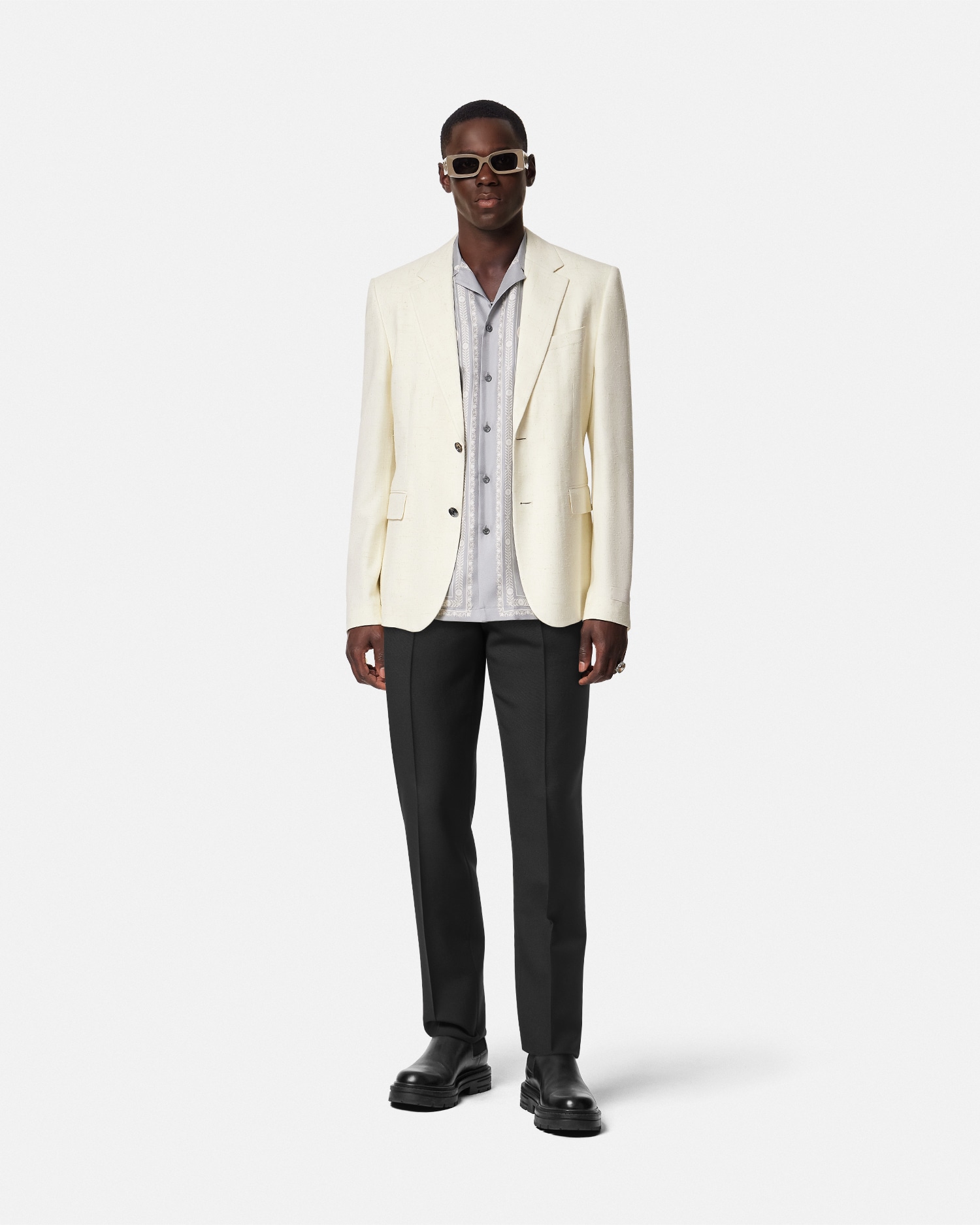 Mohair-Blend Formal Pants