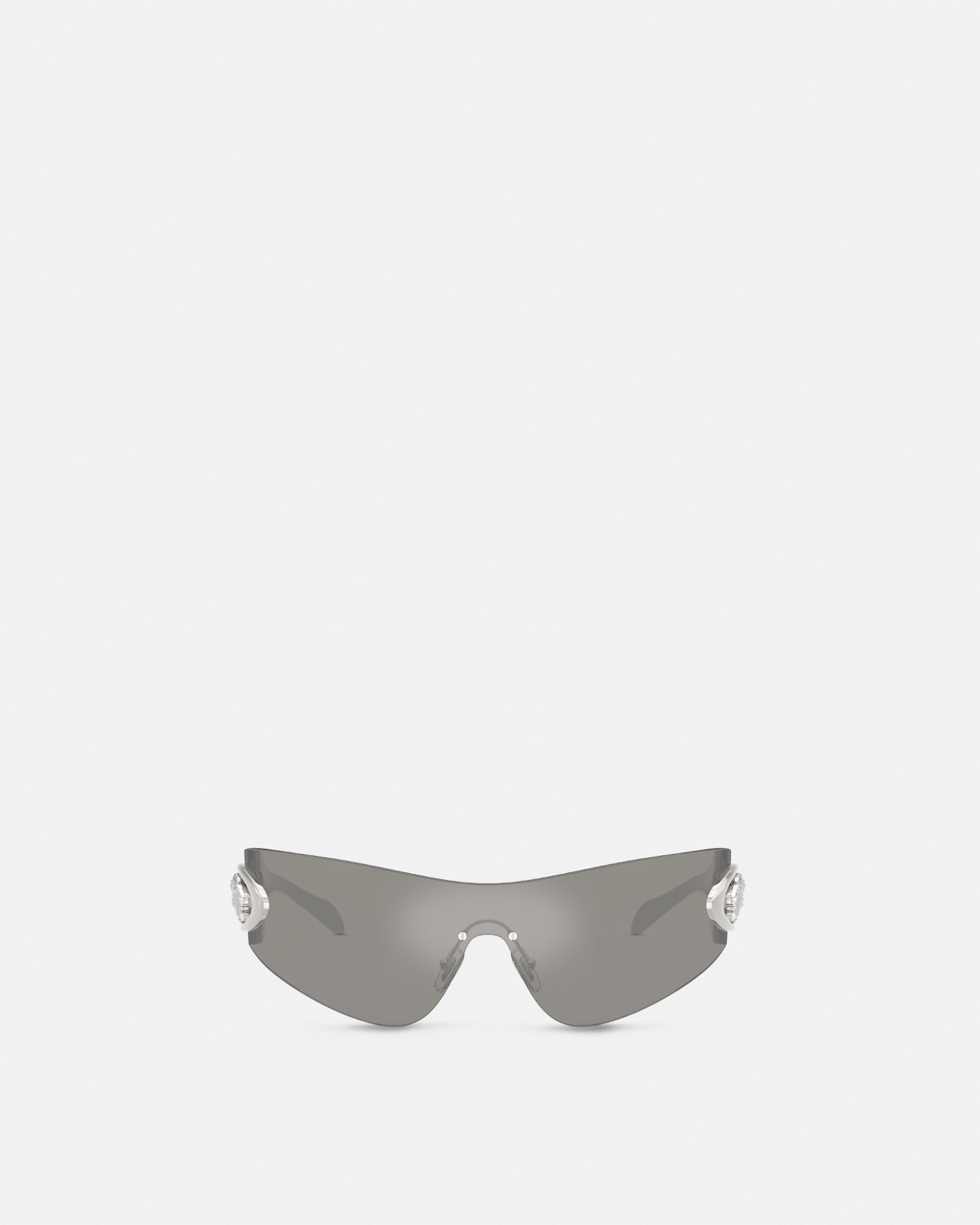 Versace 142mm Pillow Shield Sunglasses In Gray