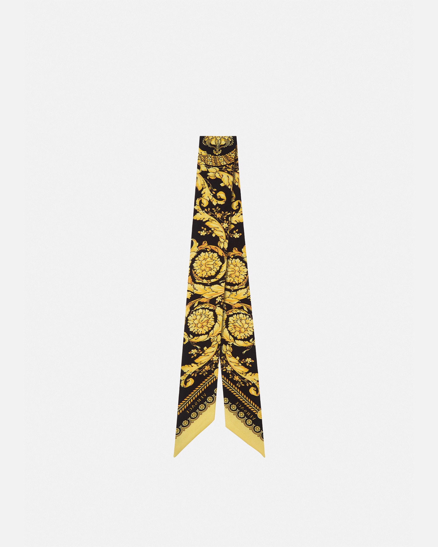 Versace Cravate Foulard En Soie Barocco In Print
