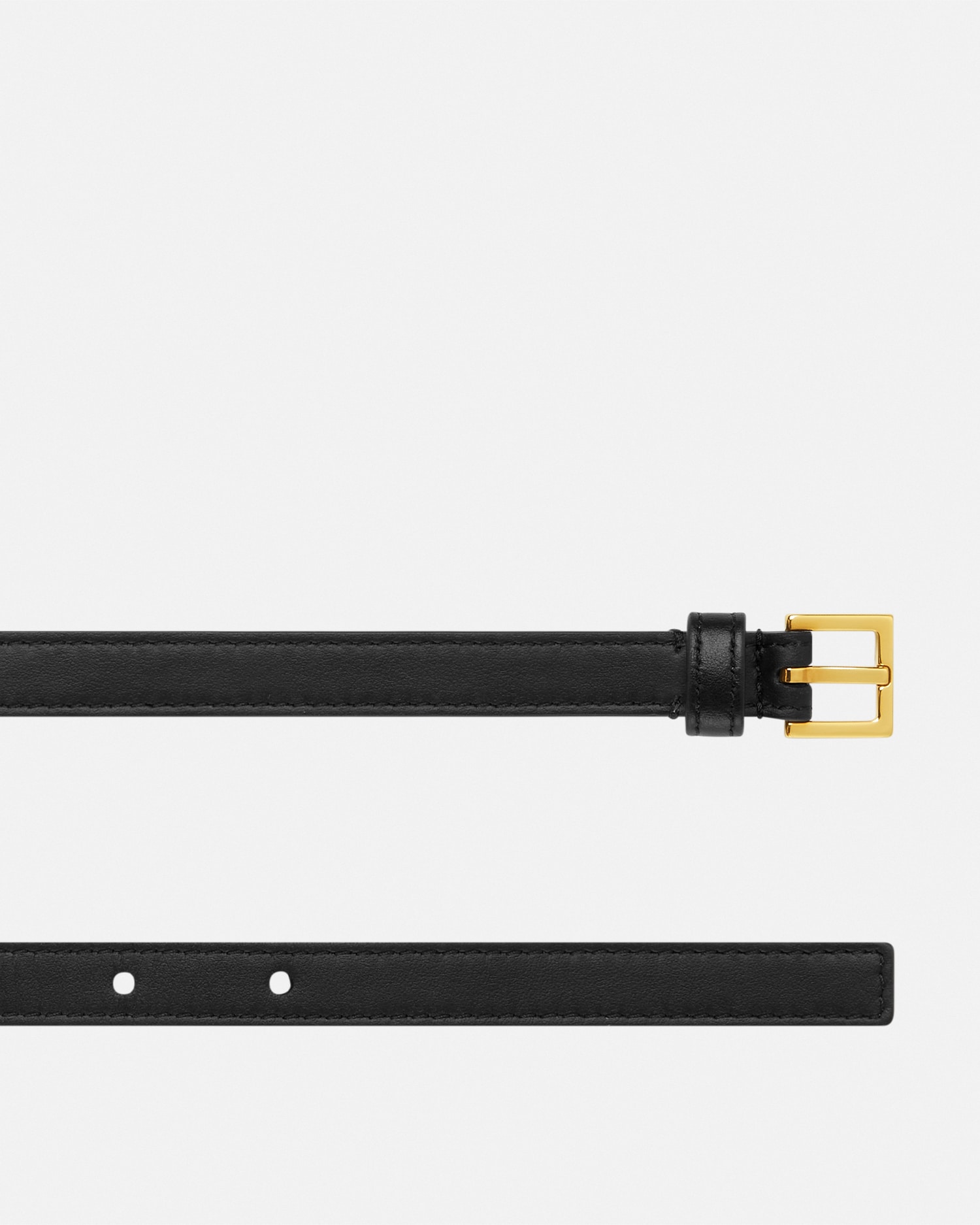 Versace Logo Leather Belt 0.6"