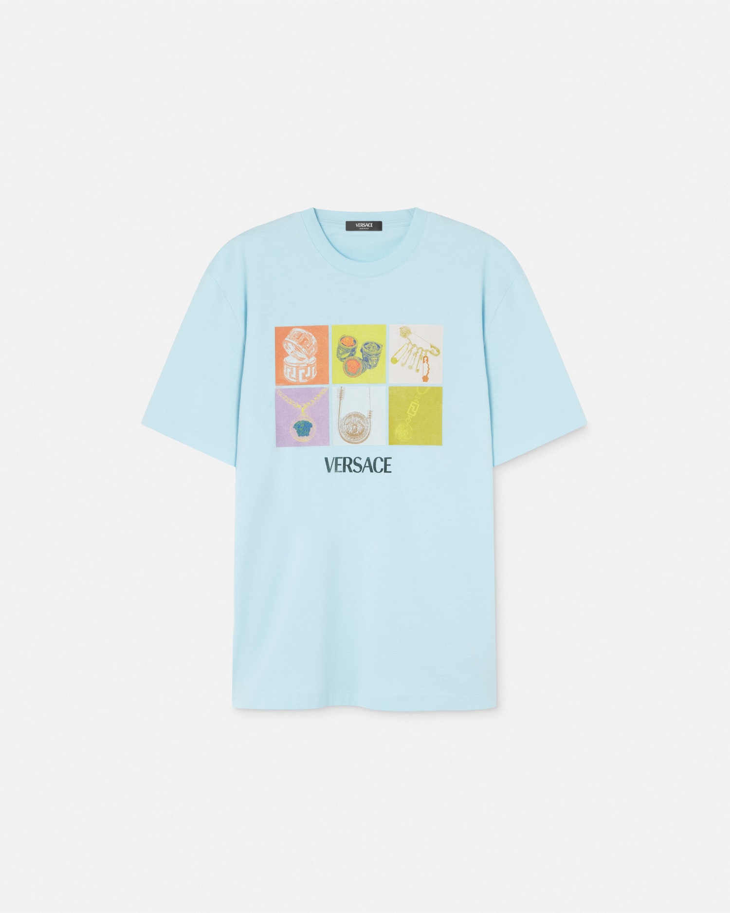 Versace T-shirt  Pop Jewels In Bleu Clair