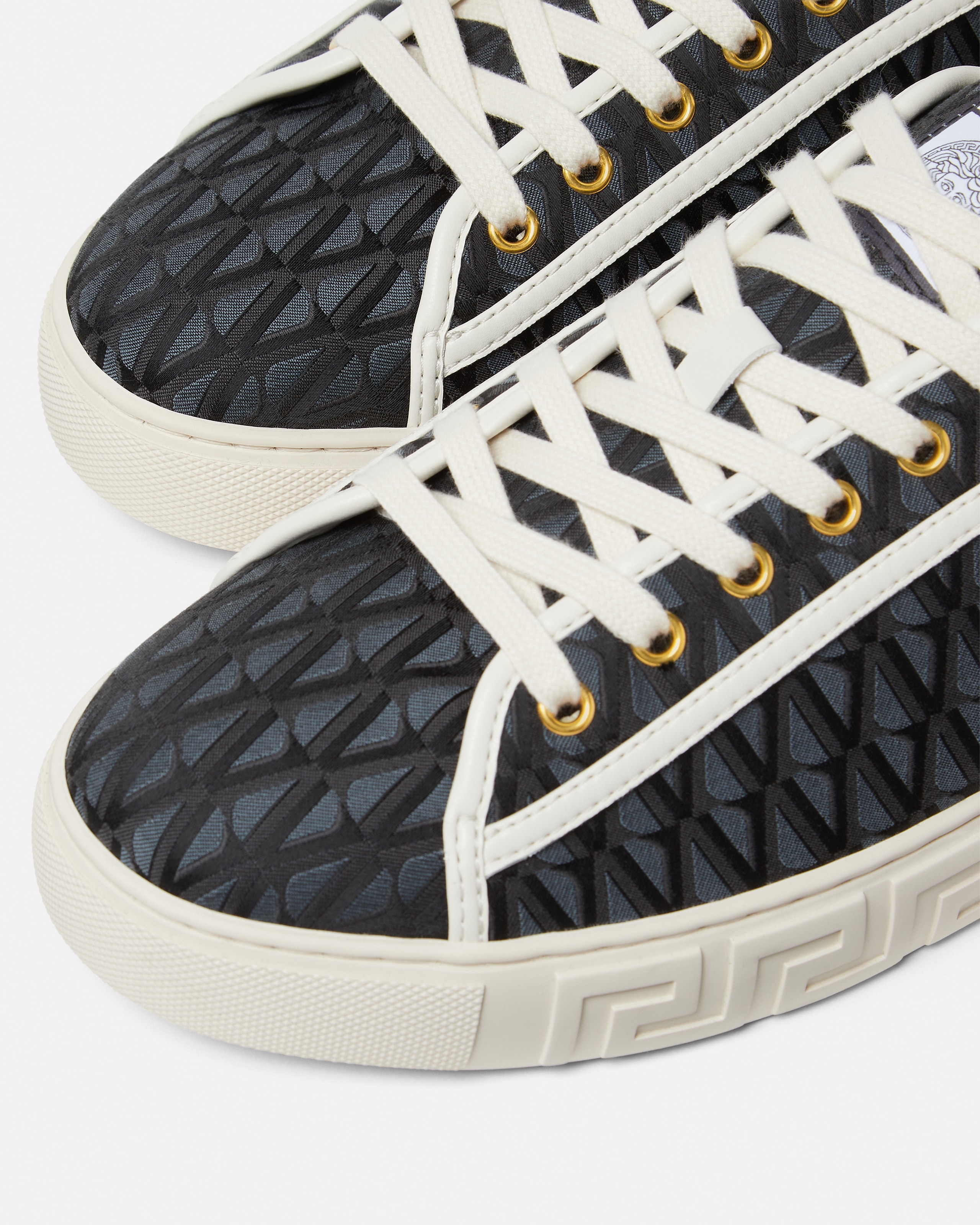 Greca Jacquard Canvas Sneakers