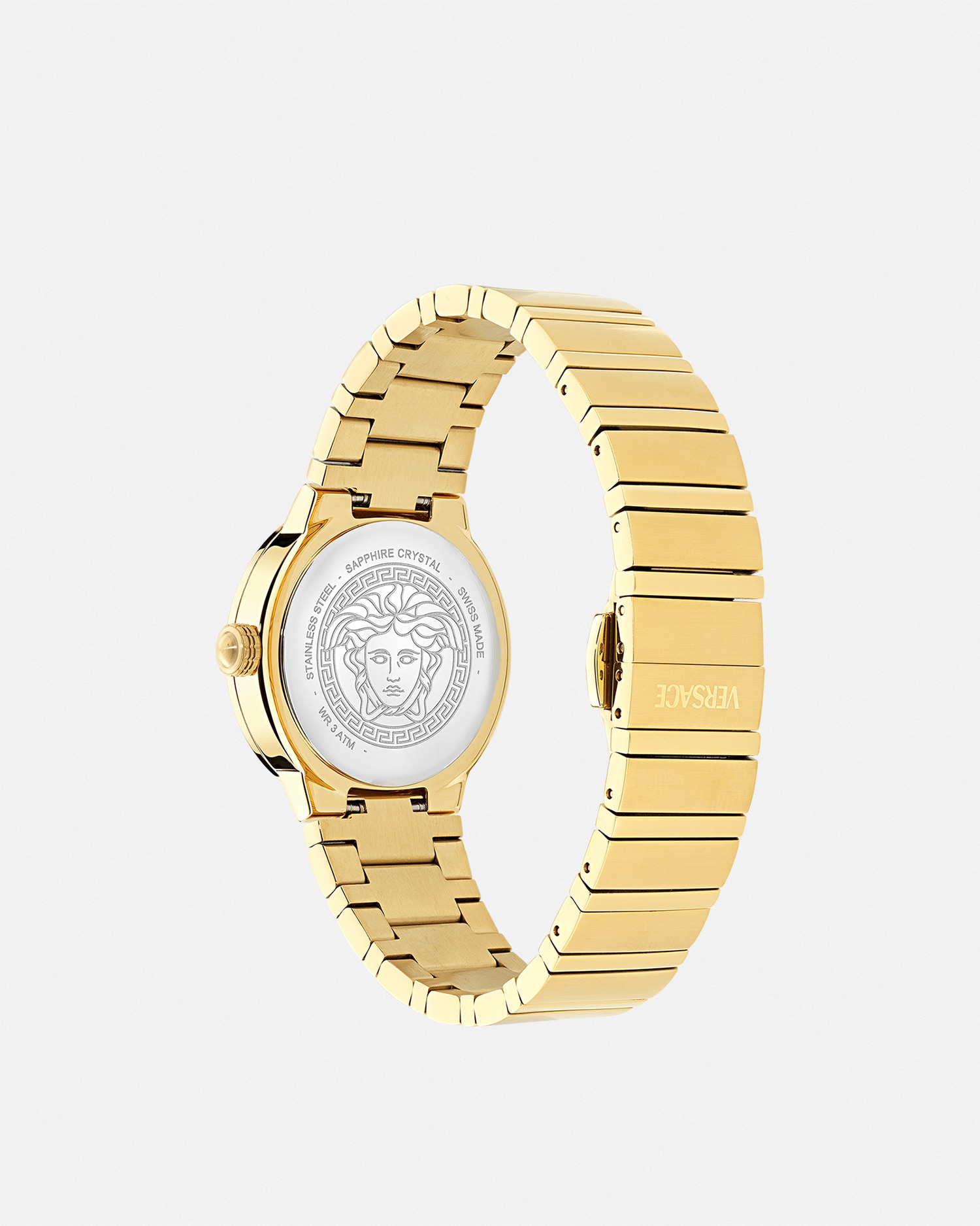 Versace Montre Greca Logo Pearl In Gold