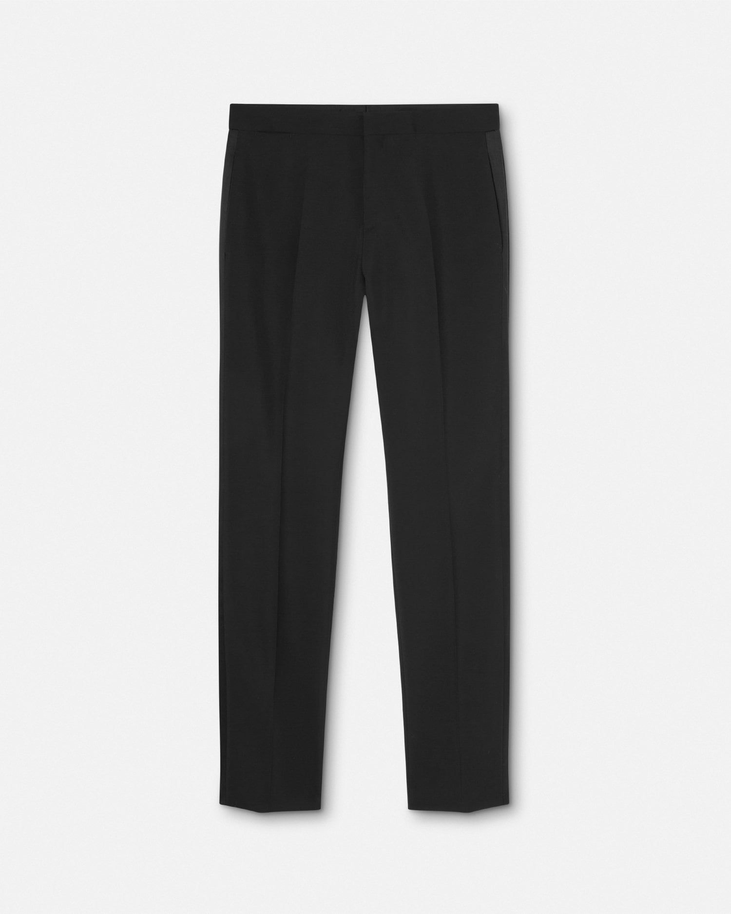 Versace Pantalon Habillé En Laine Et Mohair In Black
