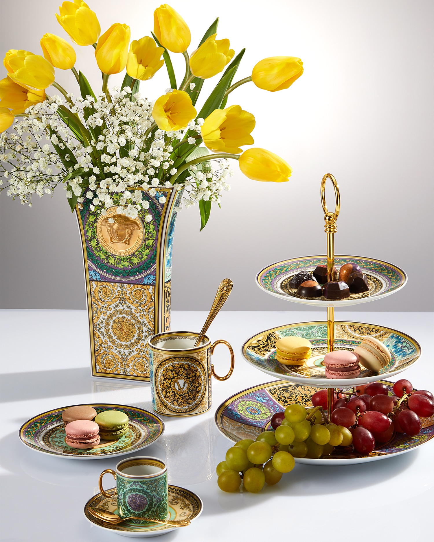 Shop Versace Porcellane E Cristalli Barocco Mosaic Espresso Cup & Saucer