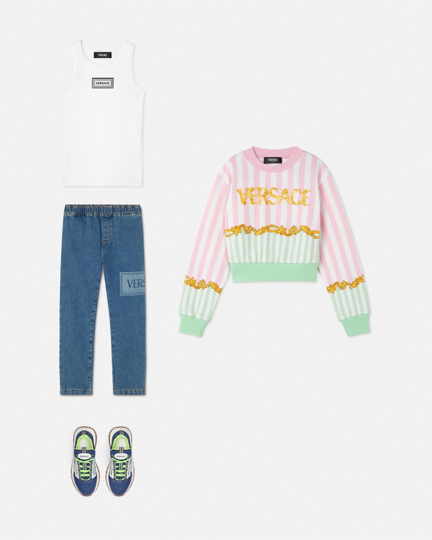 Barocco Pinstripe Kids Sweatshirt