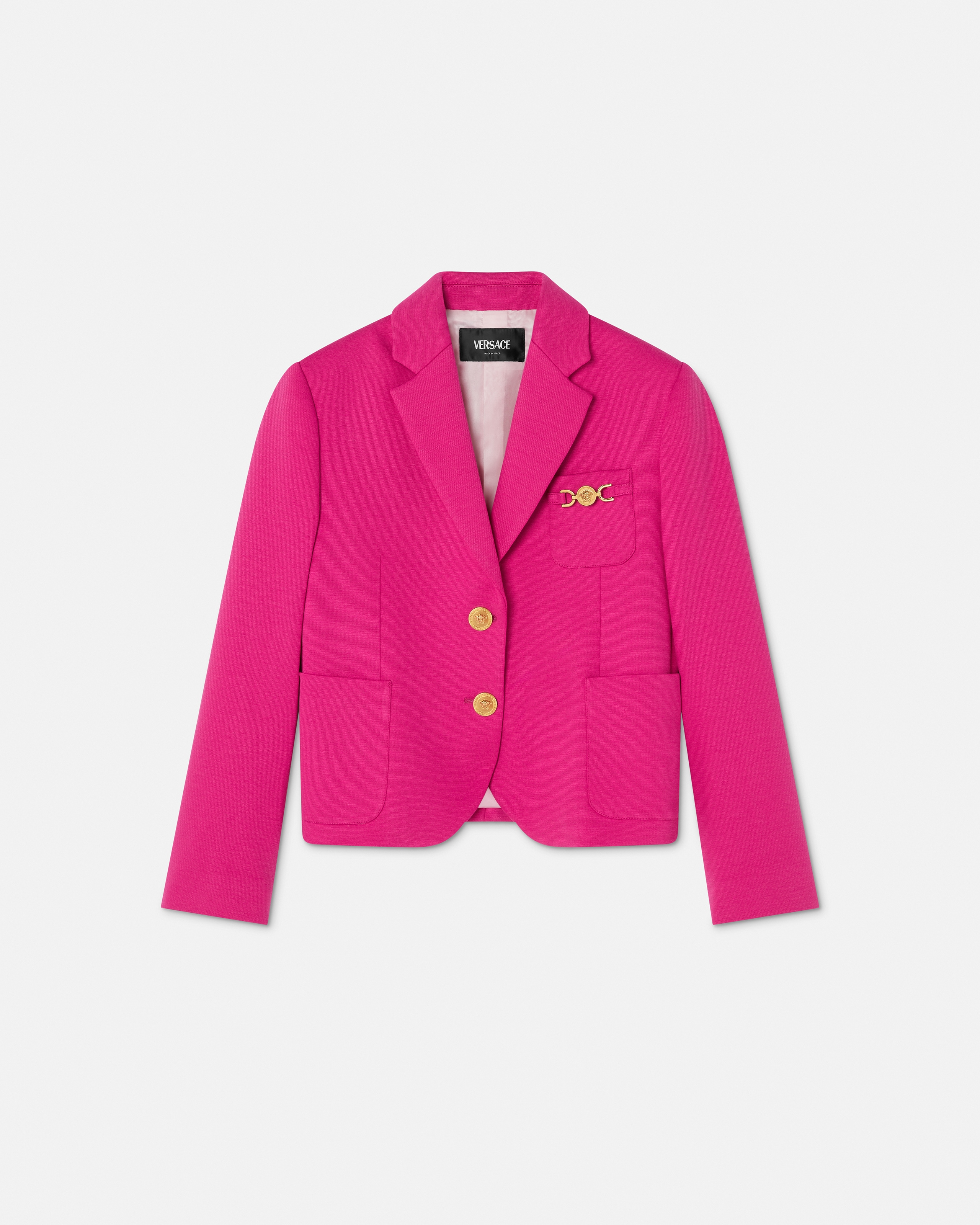 Versace Blazer Au Point Milano Kids In Pink