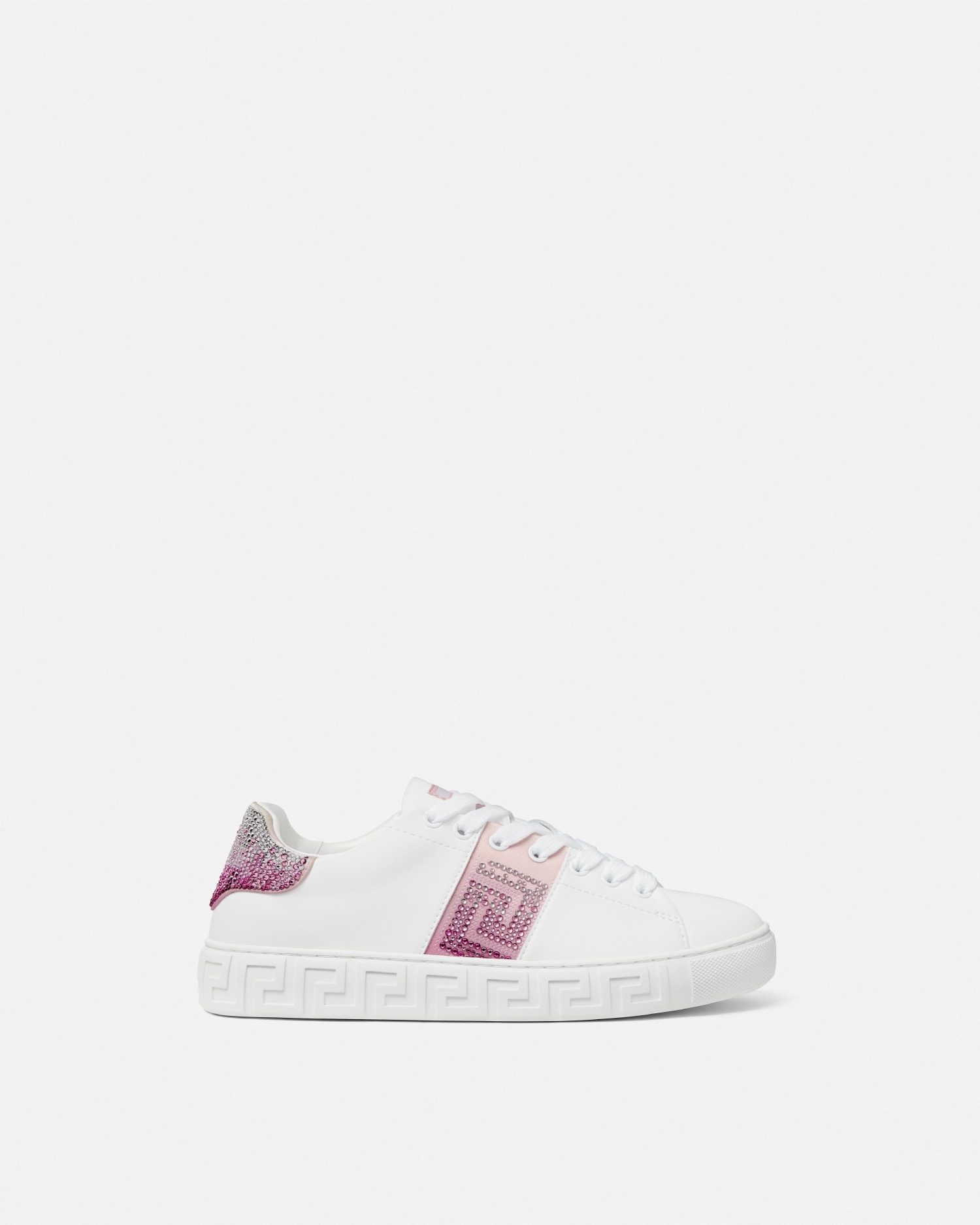 Greca Embellished Nylon Sneakers