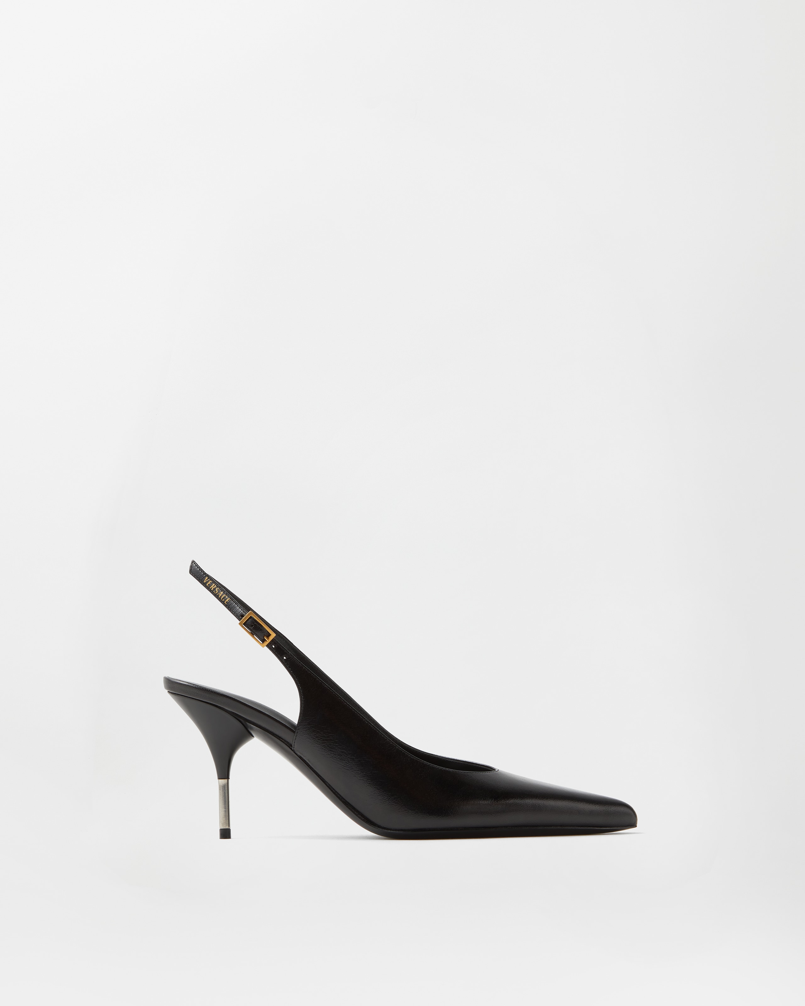 Versace Nyx Slingbacks En Cuir 80 Mm In Black
