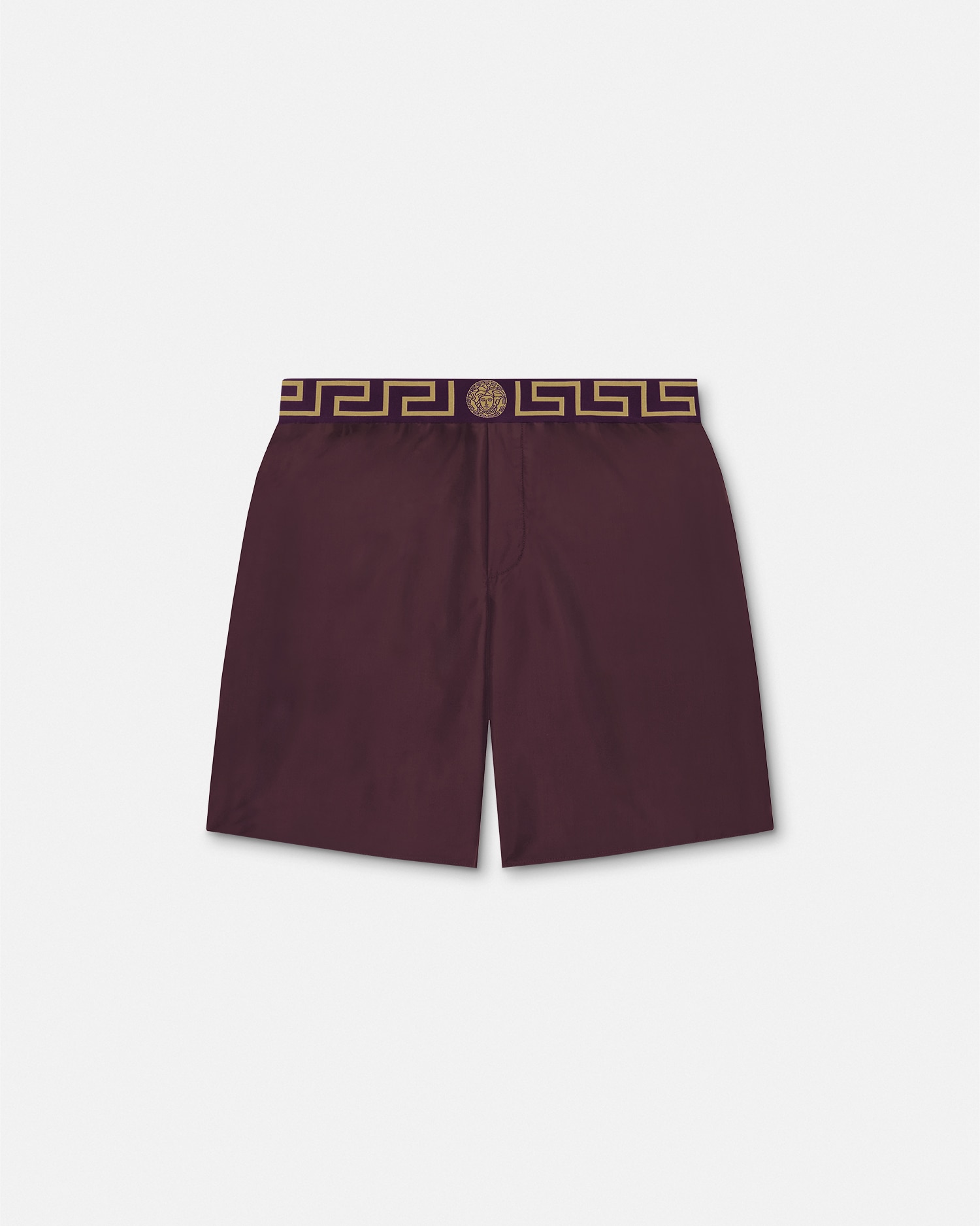 Versace Greca Border Boardshorts In Violet