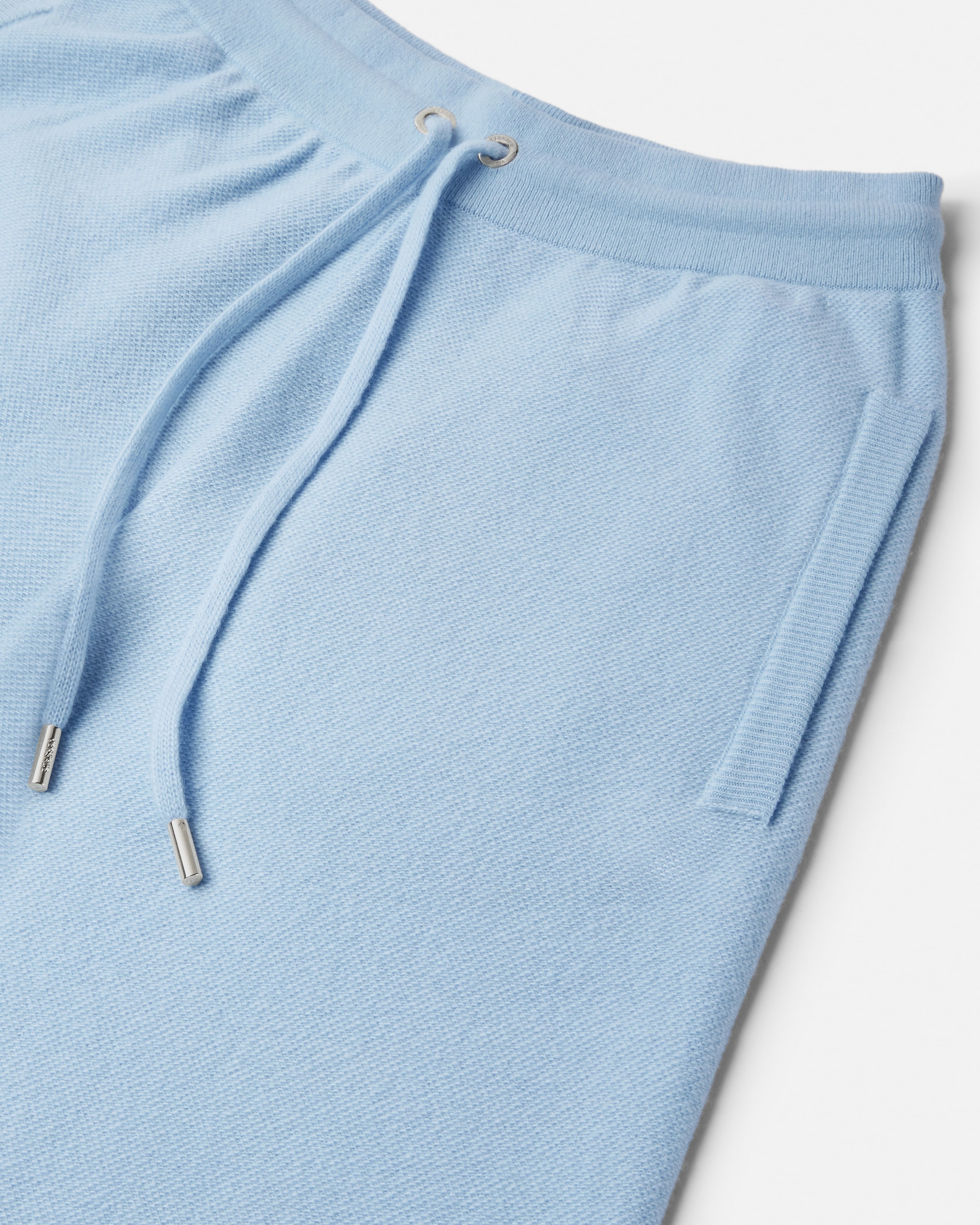 Versace Wool-blend Flared Towel Pants In Blue