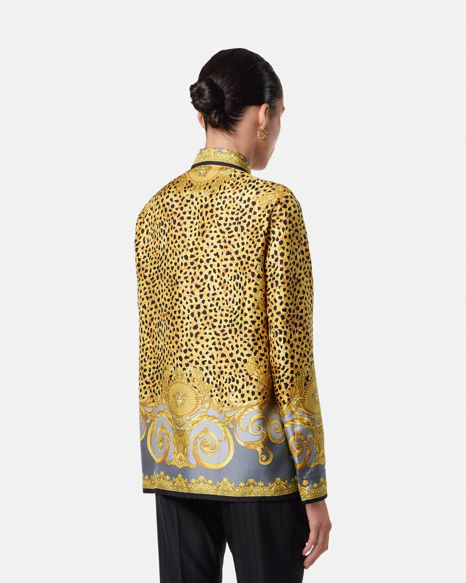 Cheetah Foulard Silk Shirt