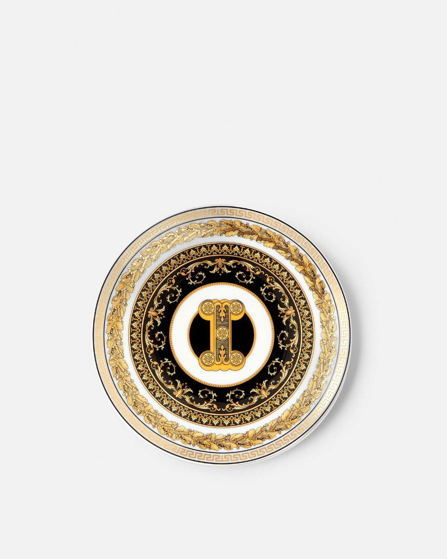 Versace Porcellane E Cristalli Virtus Alphabet I Plate 17 Cm In Gold
