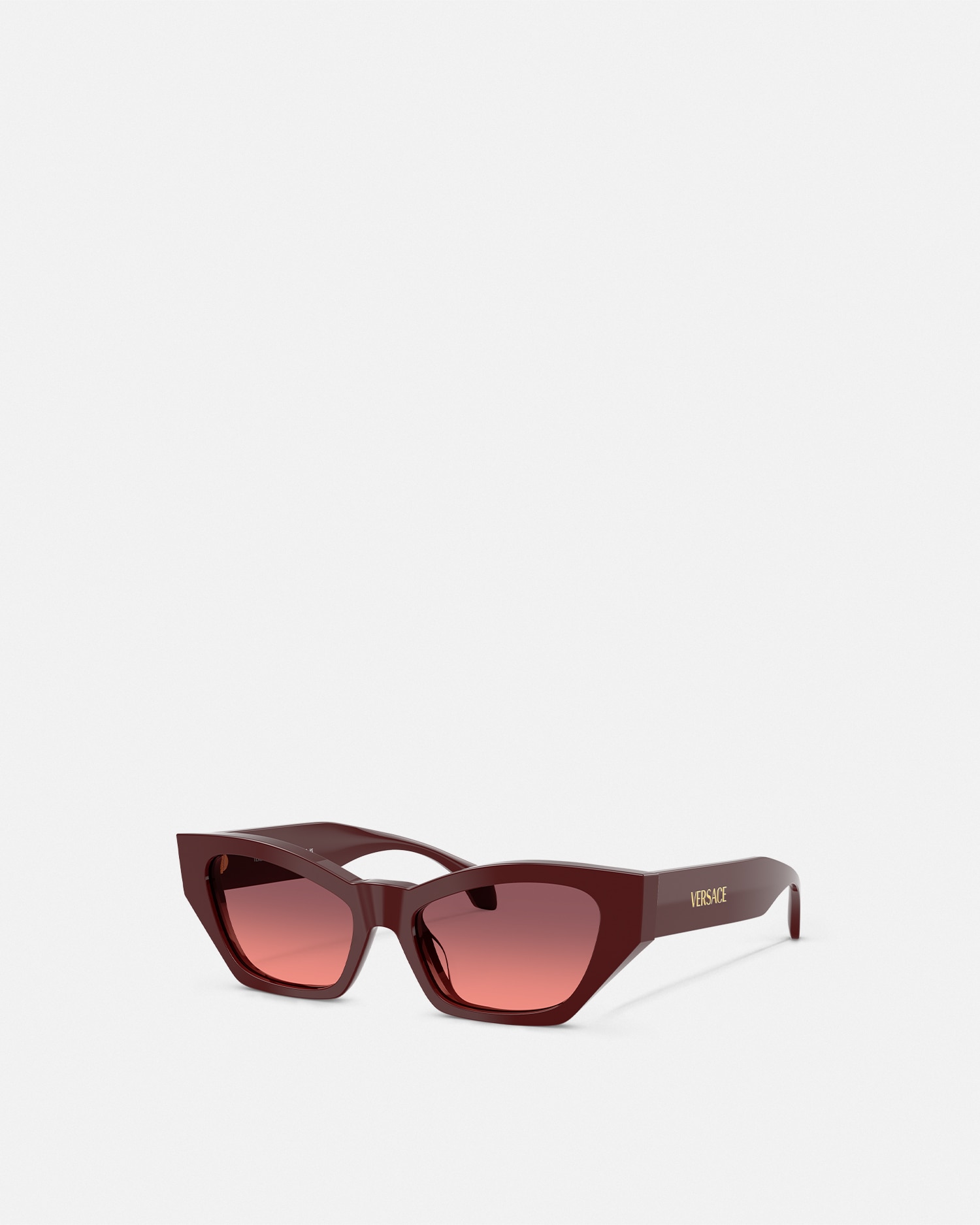 Versace Signature Cat-eye Sunglasses In Burgundy