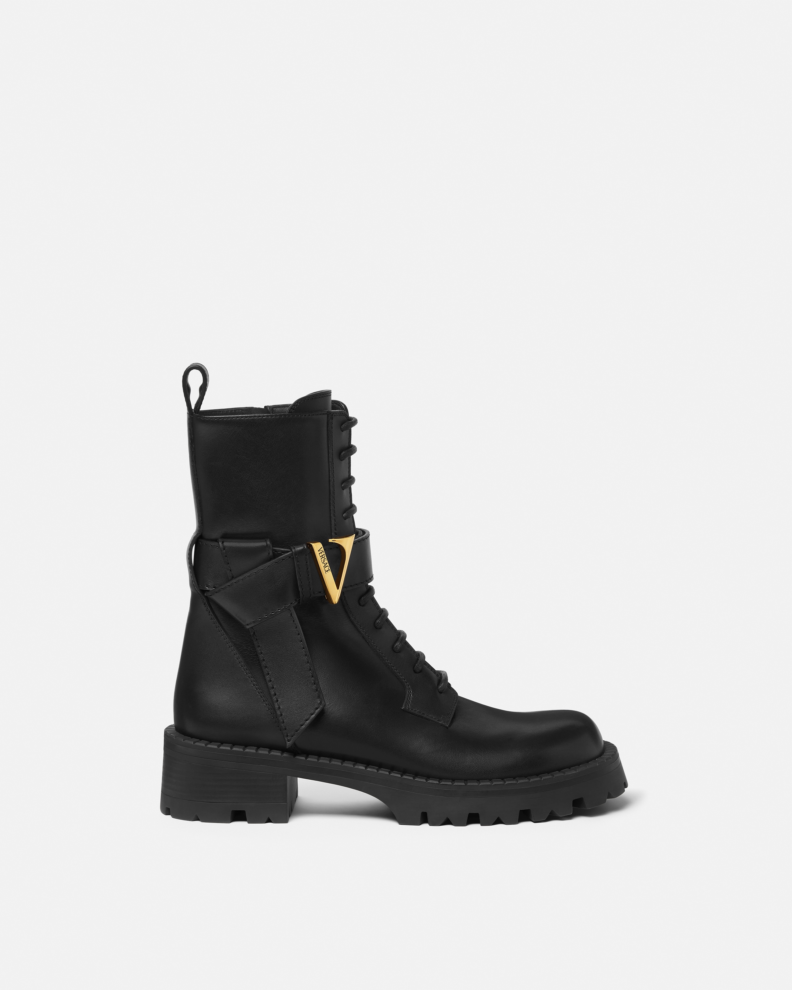 V Leather Boots 45 mm