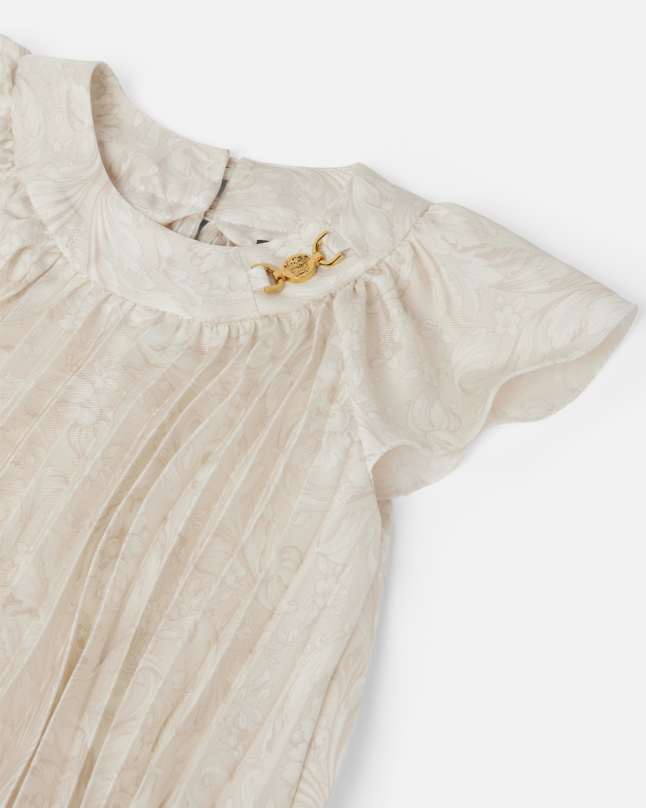 Kids Printed Twill Pleated Dress