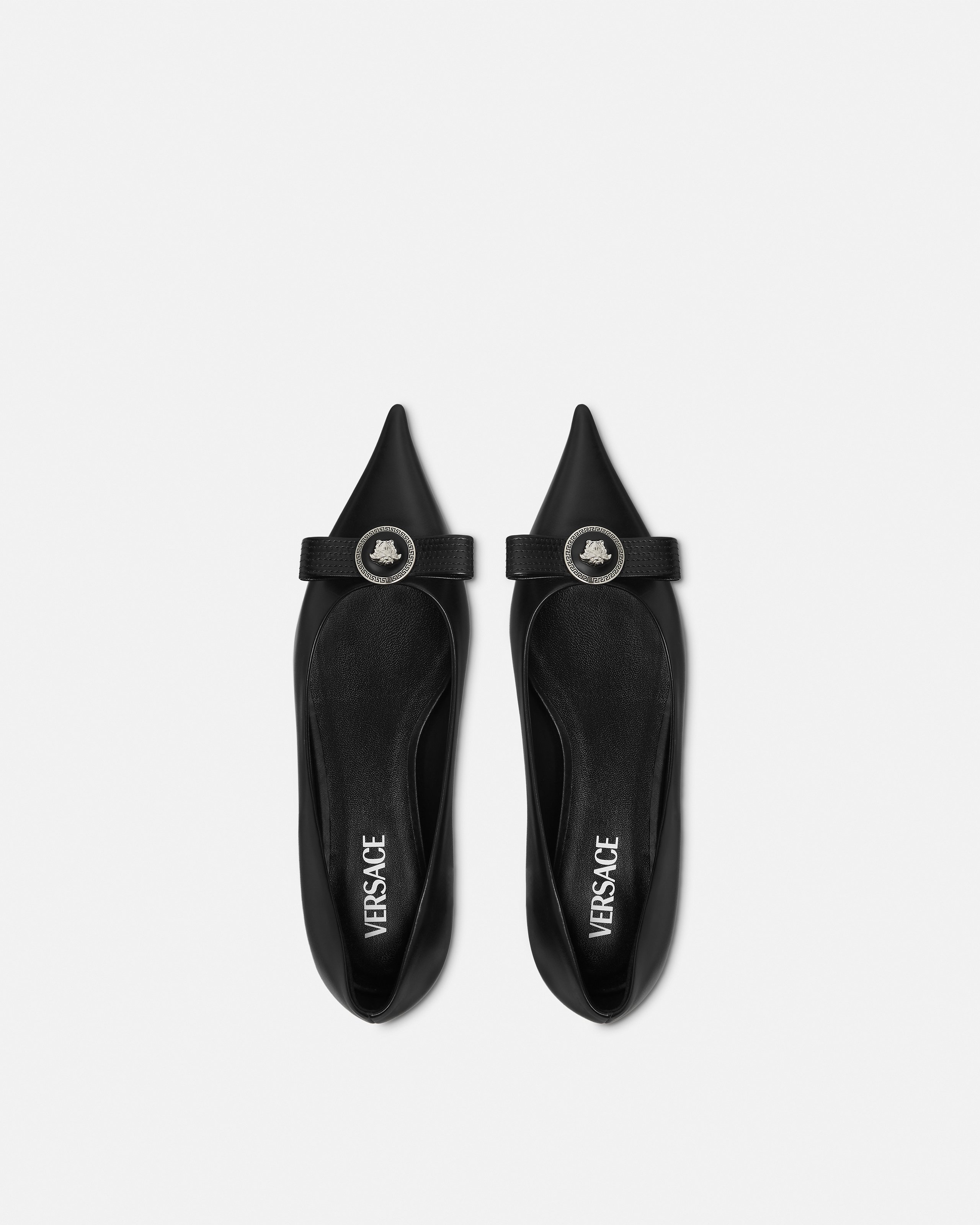 Gianni Ribbon Leather Ballerinas