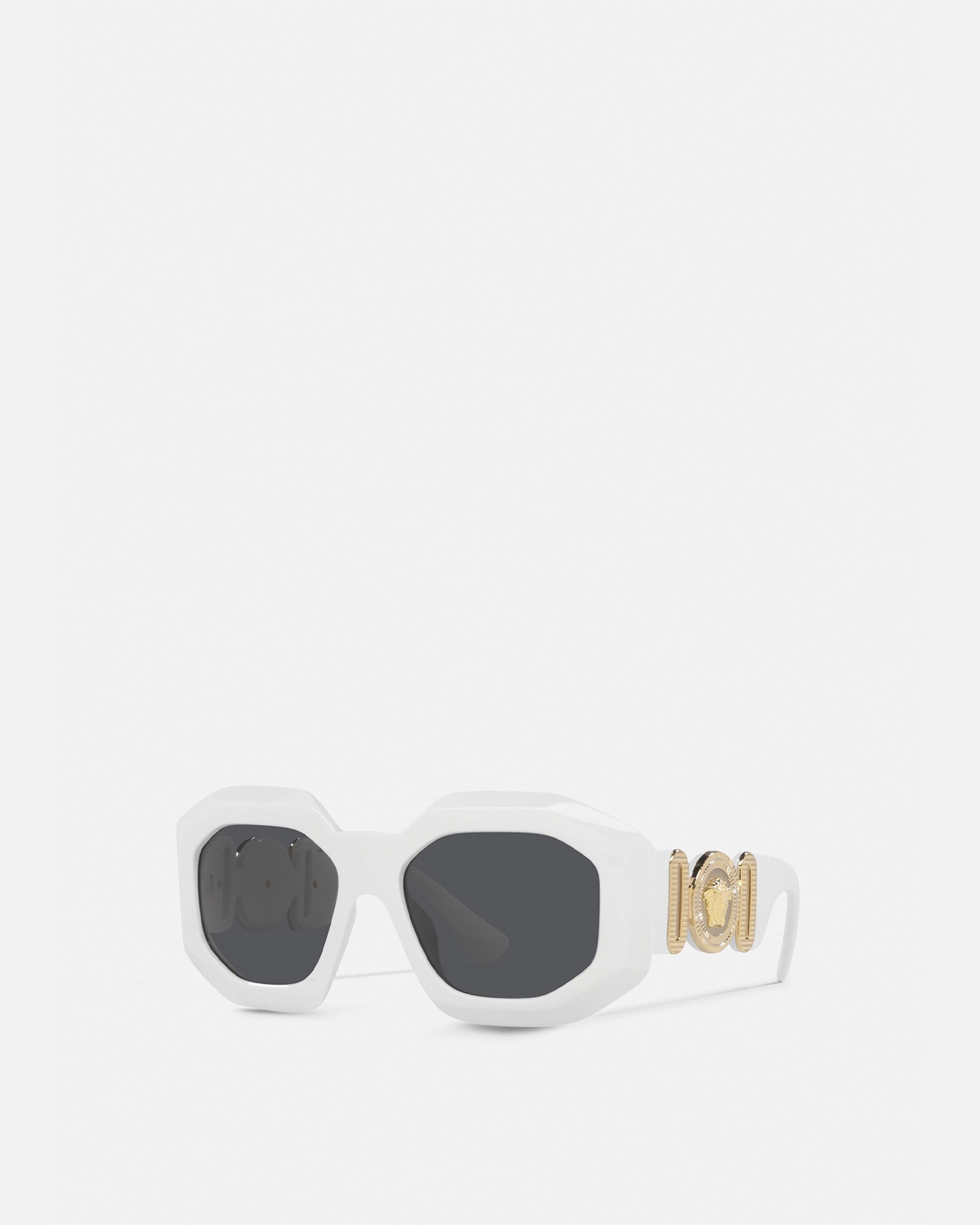 Versace Maxi Medusa Biggie Squared Sunglasses In White