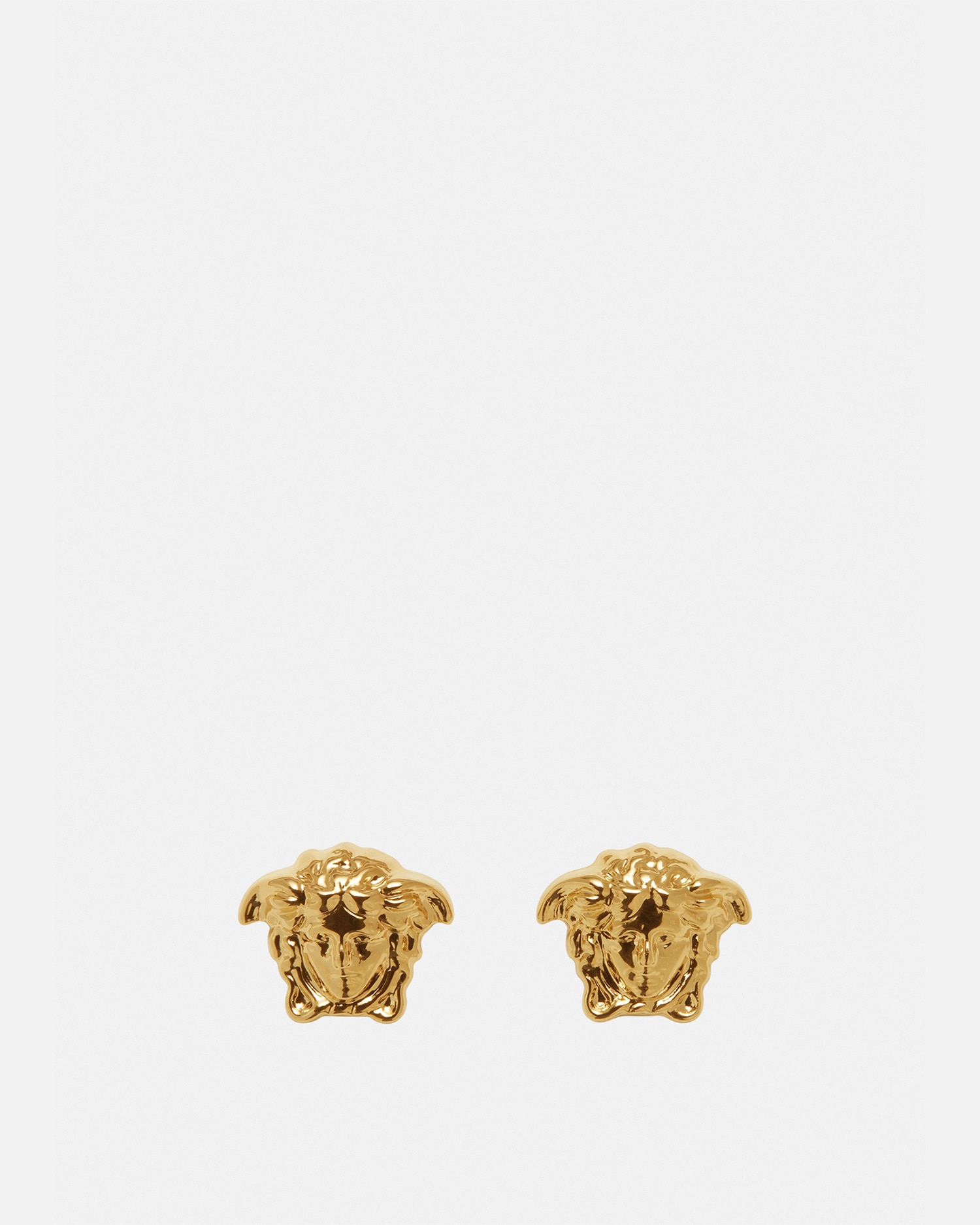 Versace Medusa Stud Earrings In Warm Gold