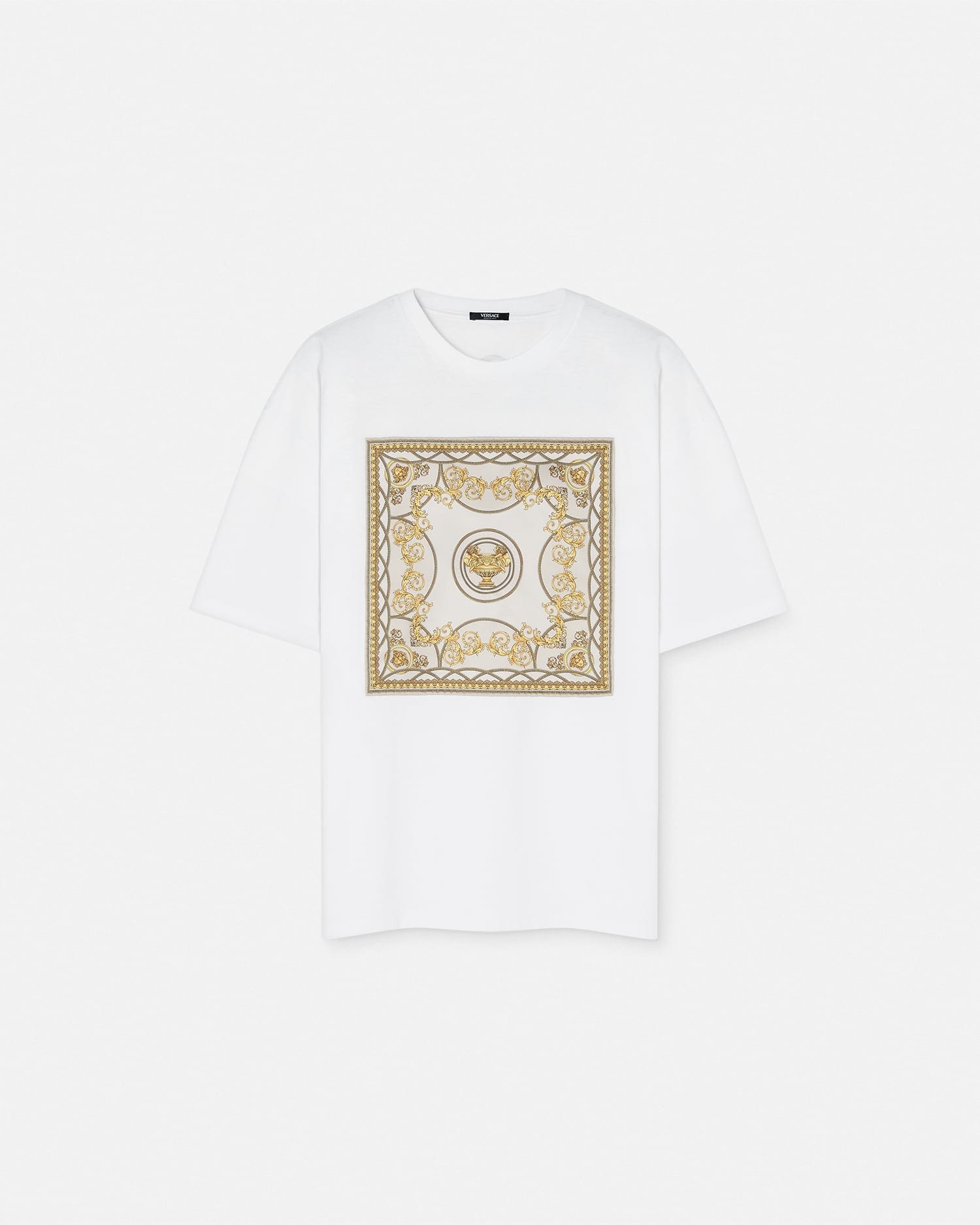 Versace "oversized T-shirt In White+print