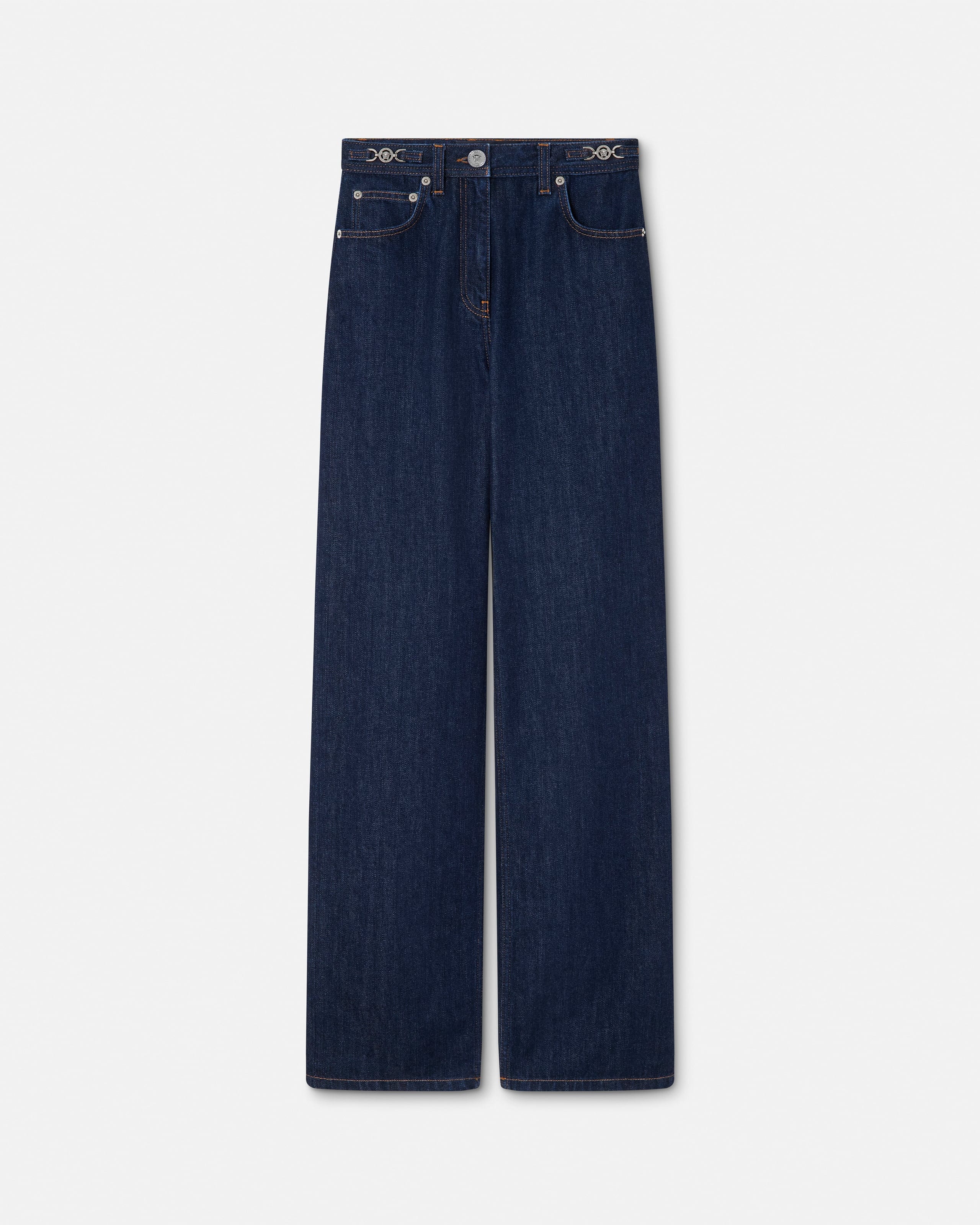 Versace Jean Classique À Taille Haute In Blue