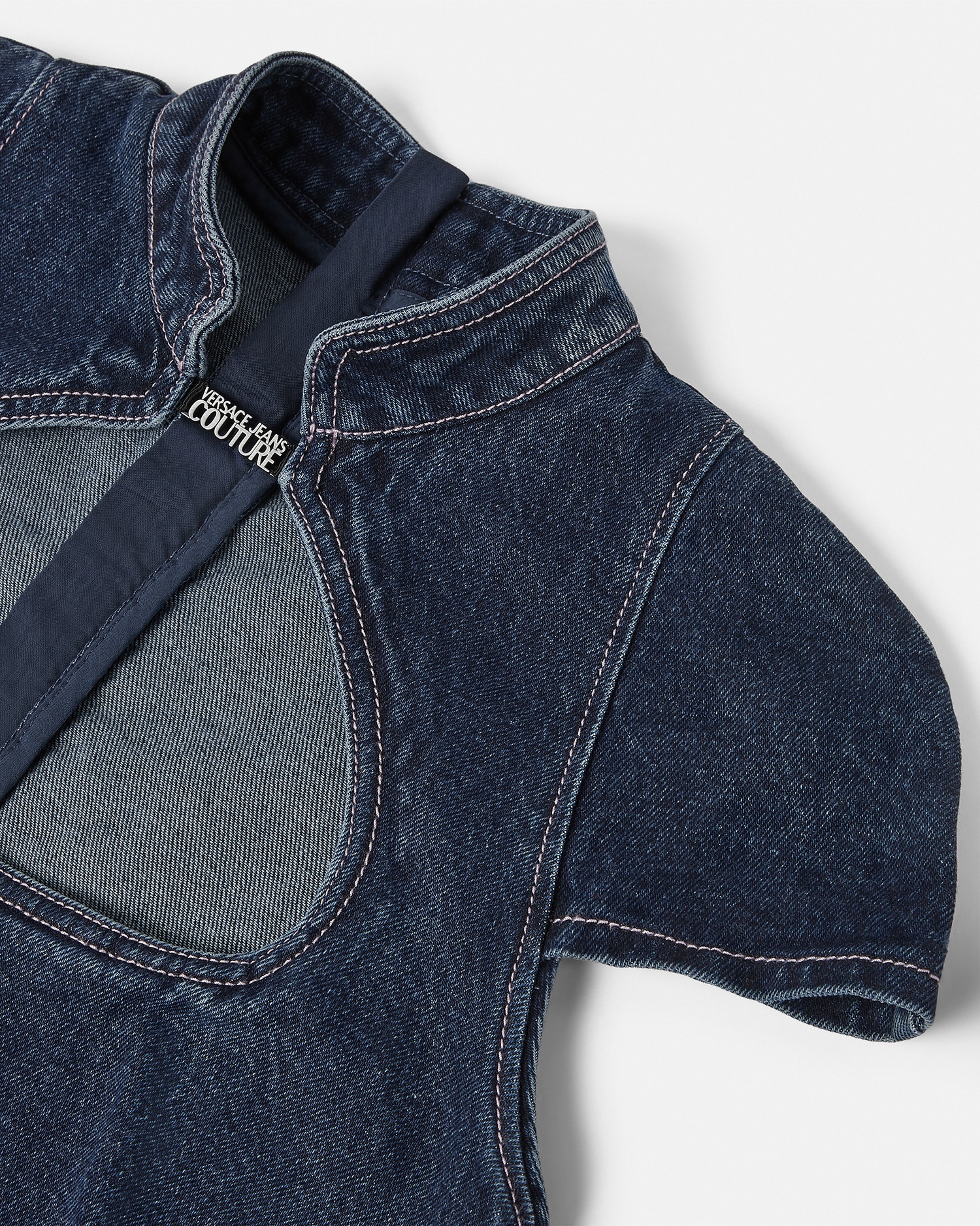 Institutional Logo Denim Mini Dress