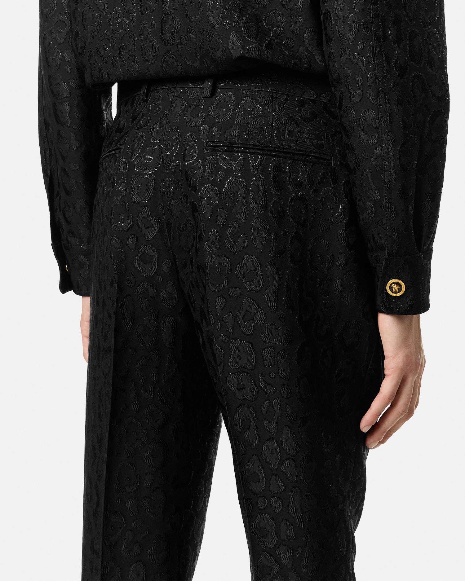 Leopard Jacquard Formal Pants