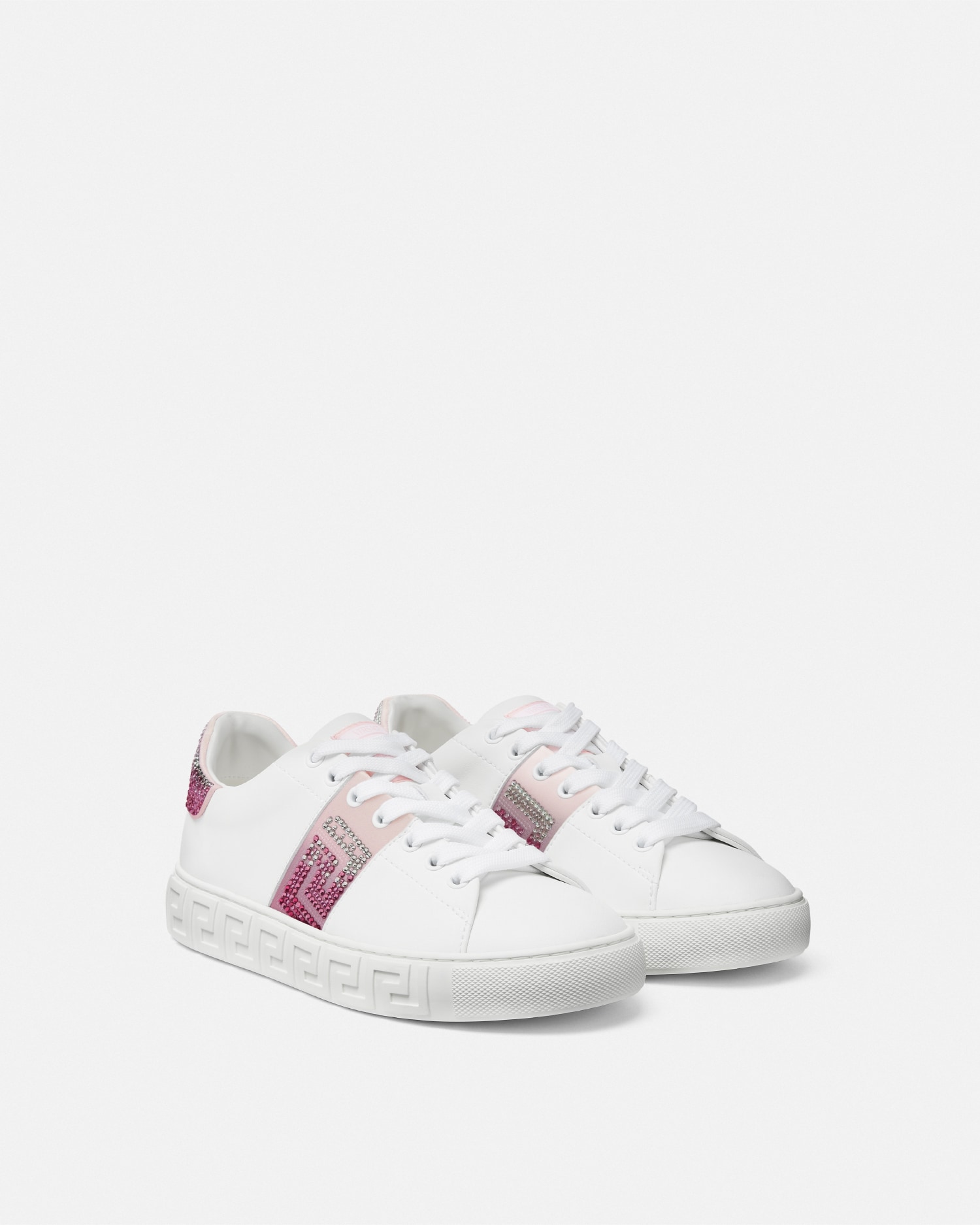 Versace Woman Sneakers White Size 6 Polyamide