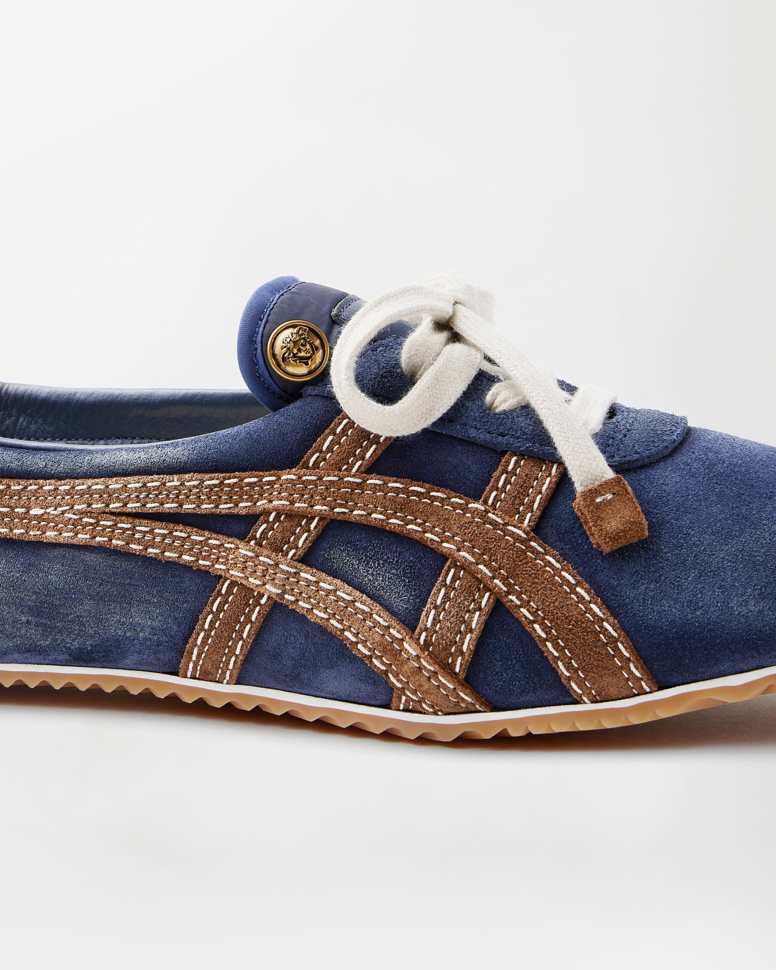 TAI-CHI Sakura Suede Sneakers Blue | VERSACE US