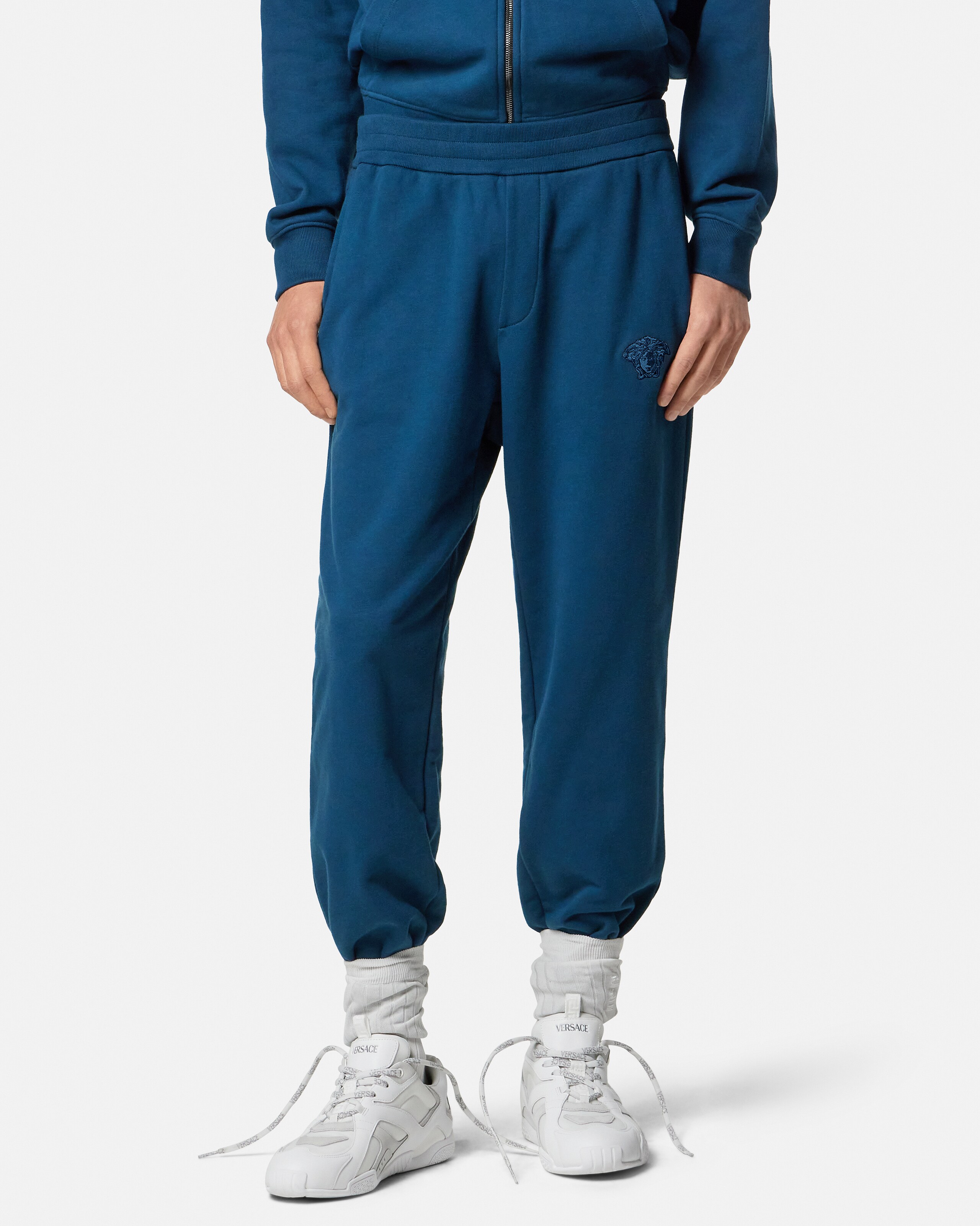 Embroidered Cotton-Jersey Sweatpants