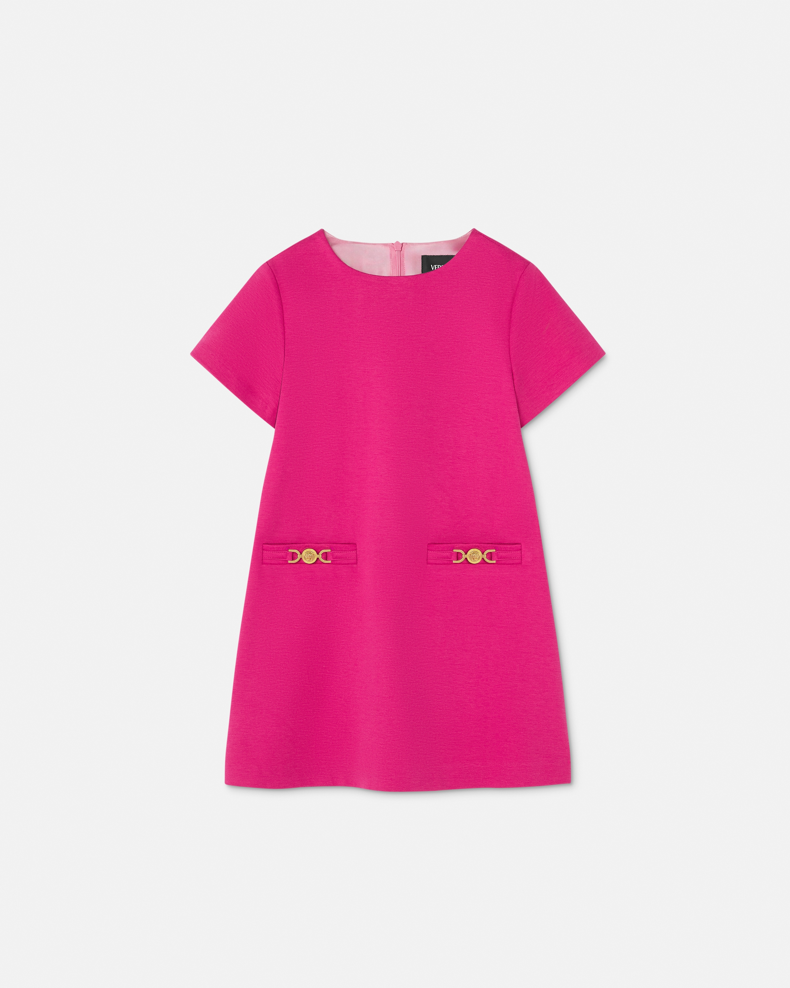 Versace Robe Au Point Milano Kids In Pink