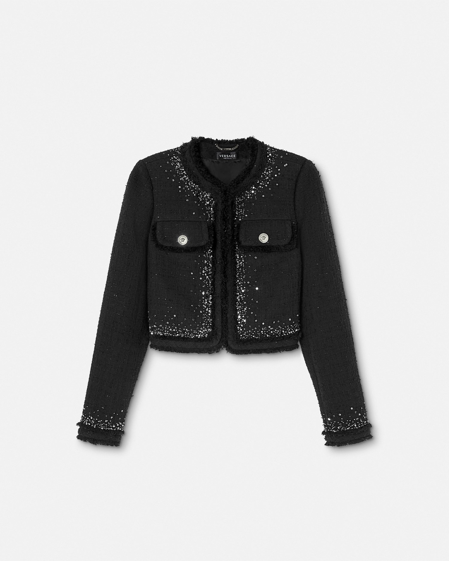 Embellished Tweed Cardigan Jacket