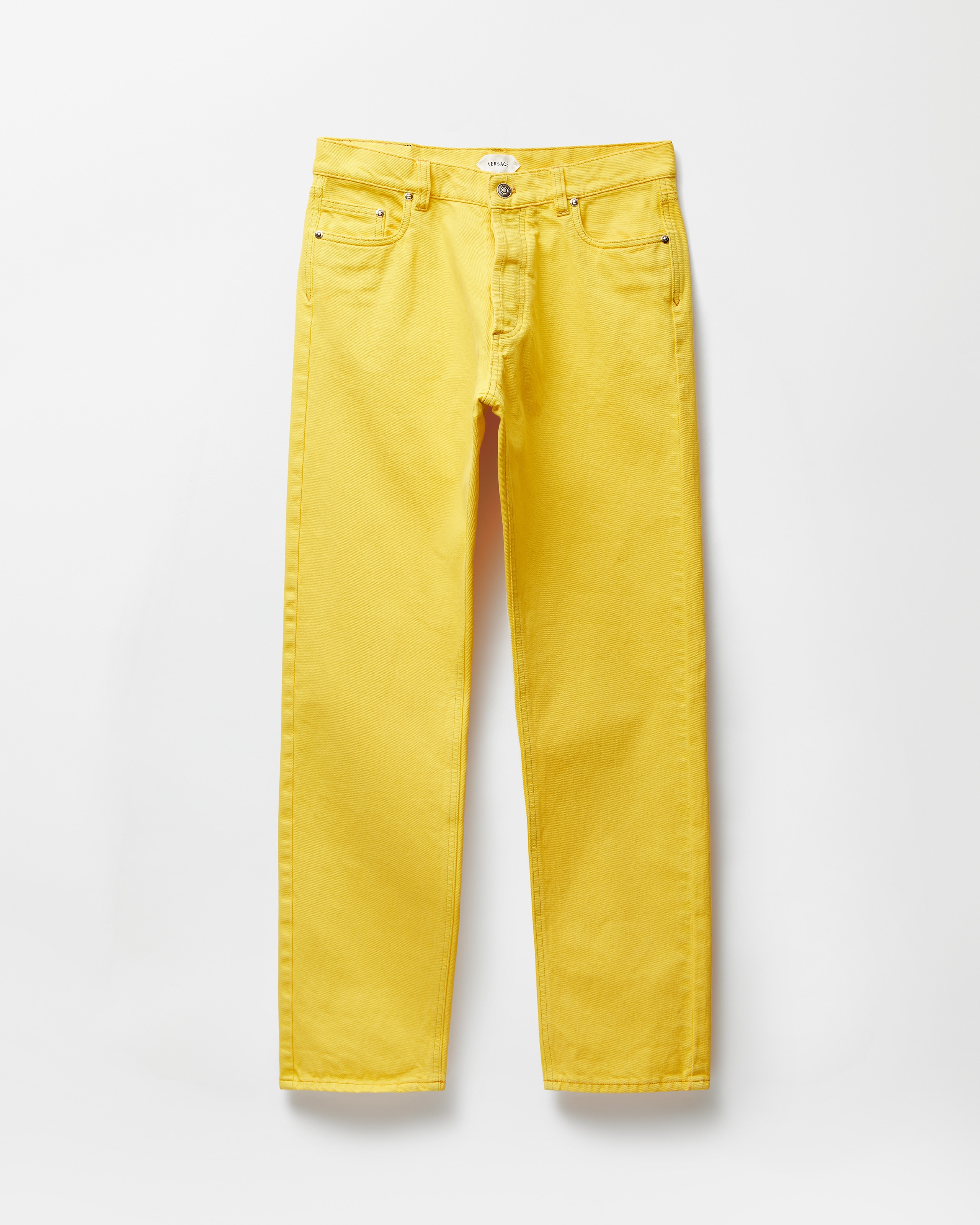 Versace Straight Jeans In Yellow